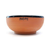 Handmade ceramic HOPE bowl made by artisans in El Salvador