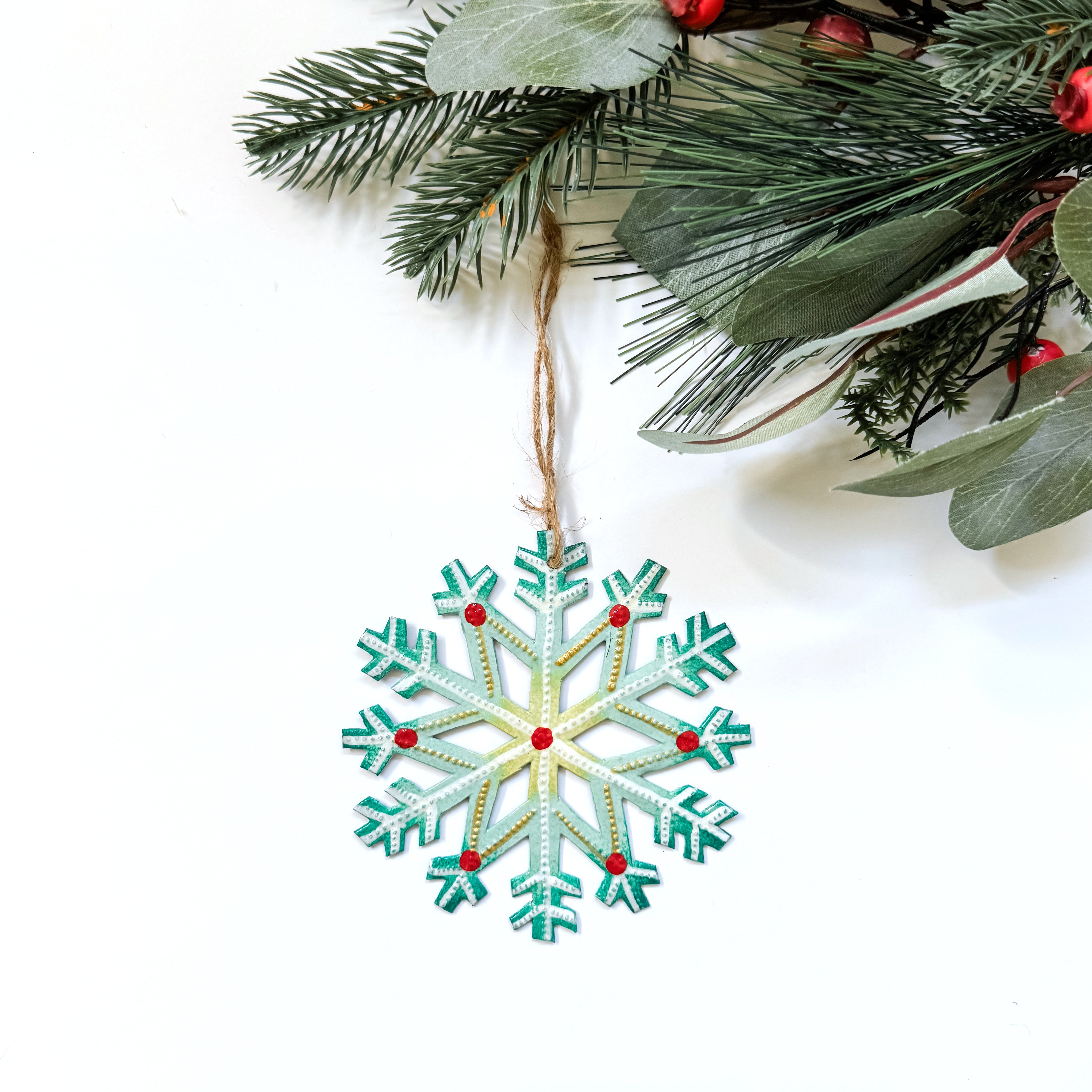 Oil Drum Snowflake Ornament