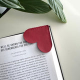Leather Heart Corner Bookmark