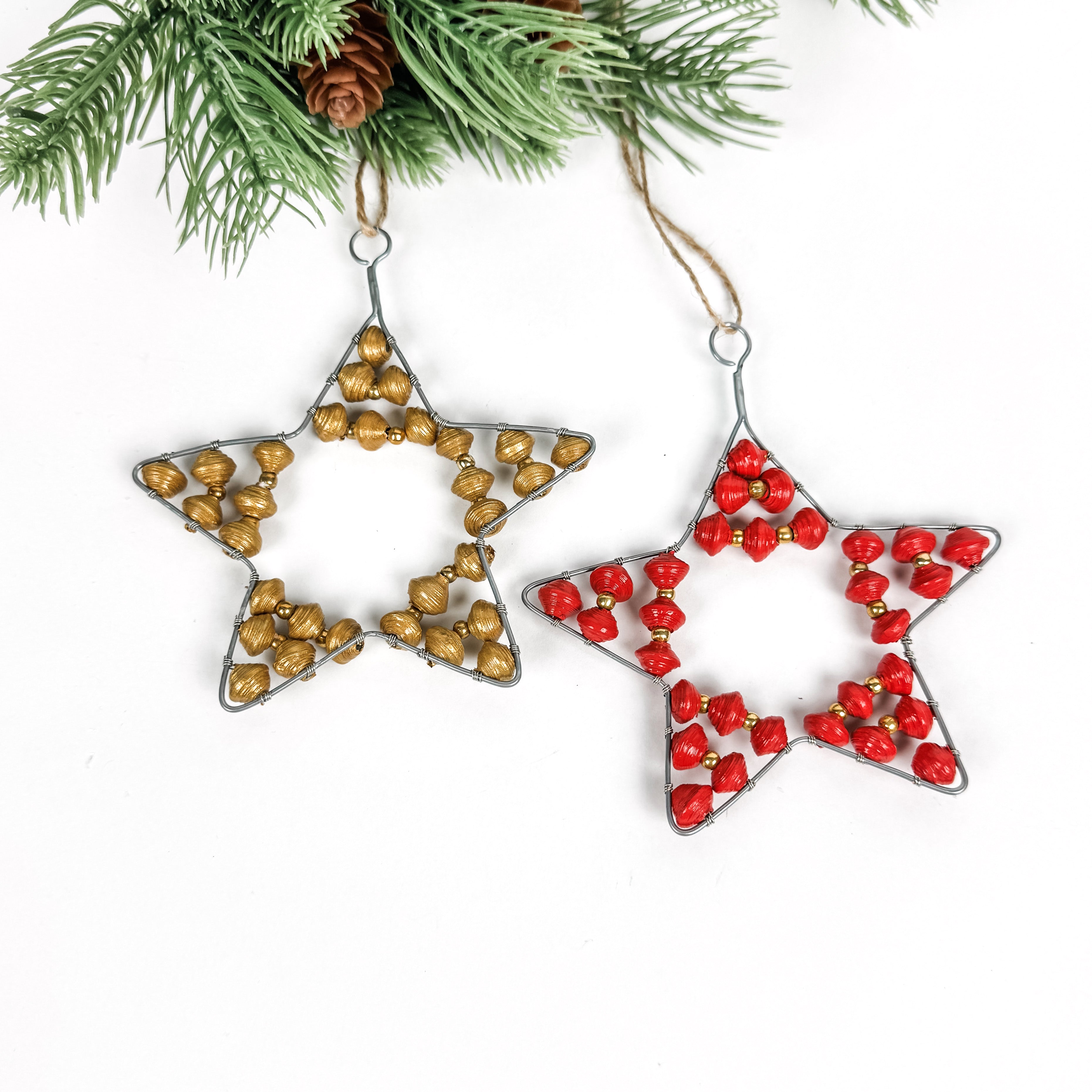 Paper Bead Star Ornament