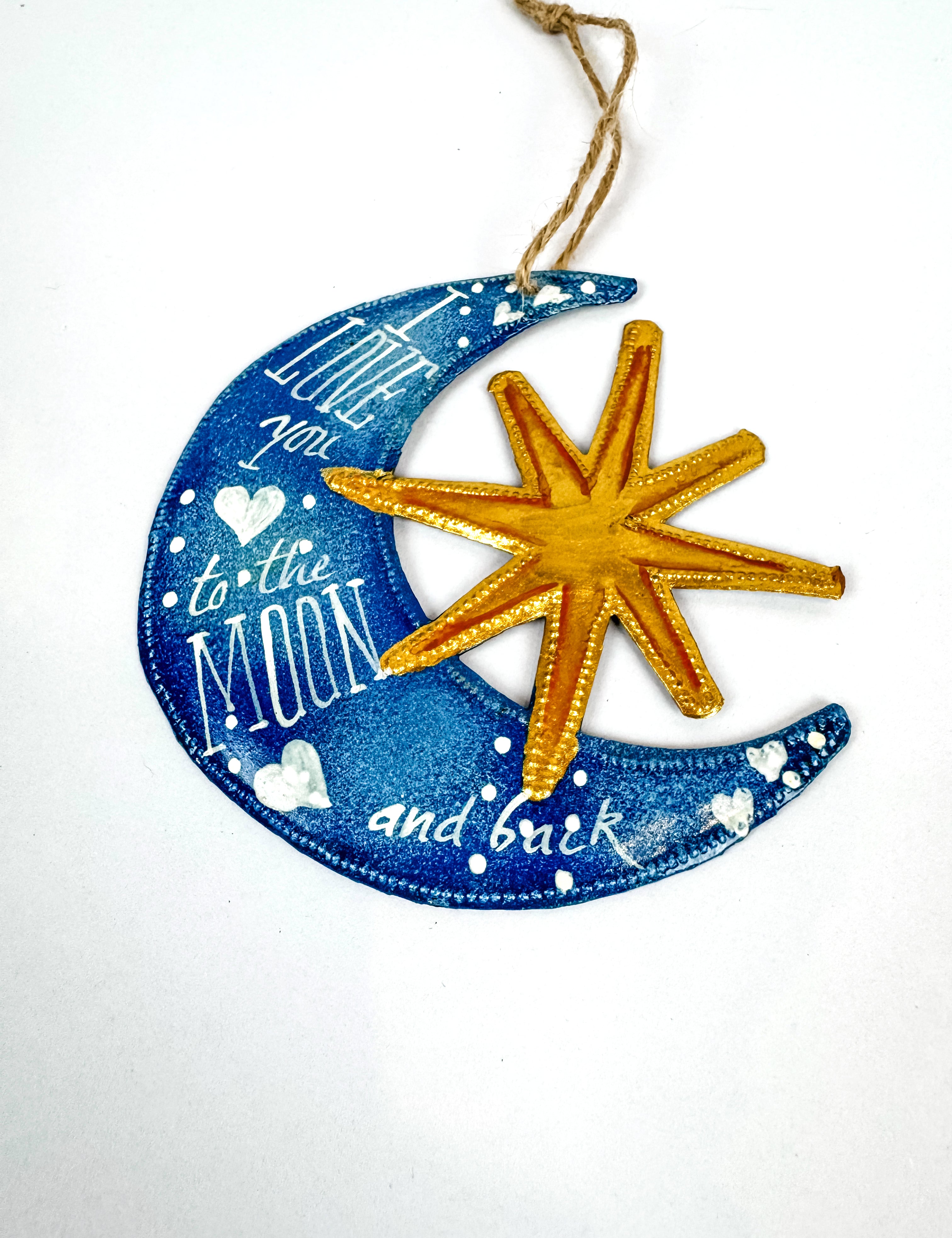 Love you to the Moon Oil Drum Ornament - FMSCMarketplace.org