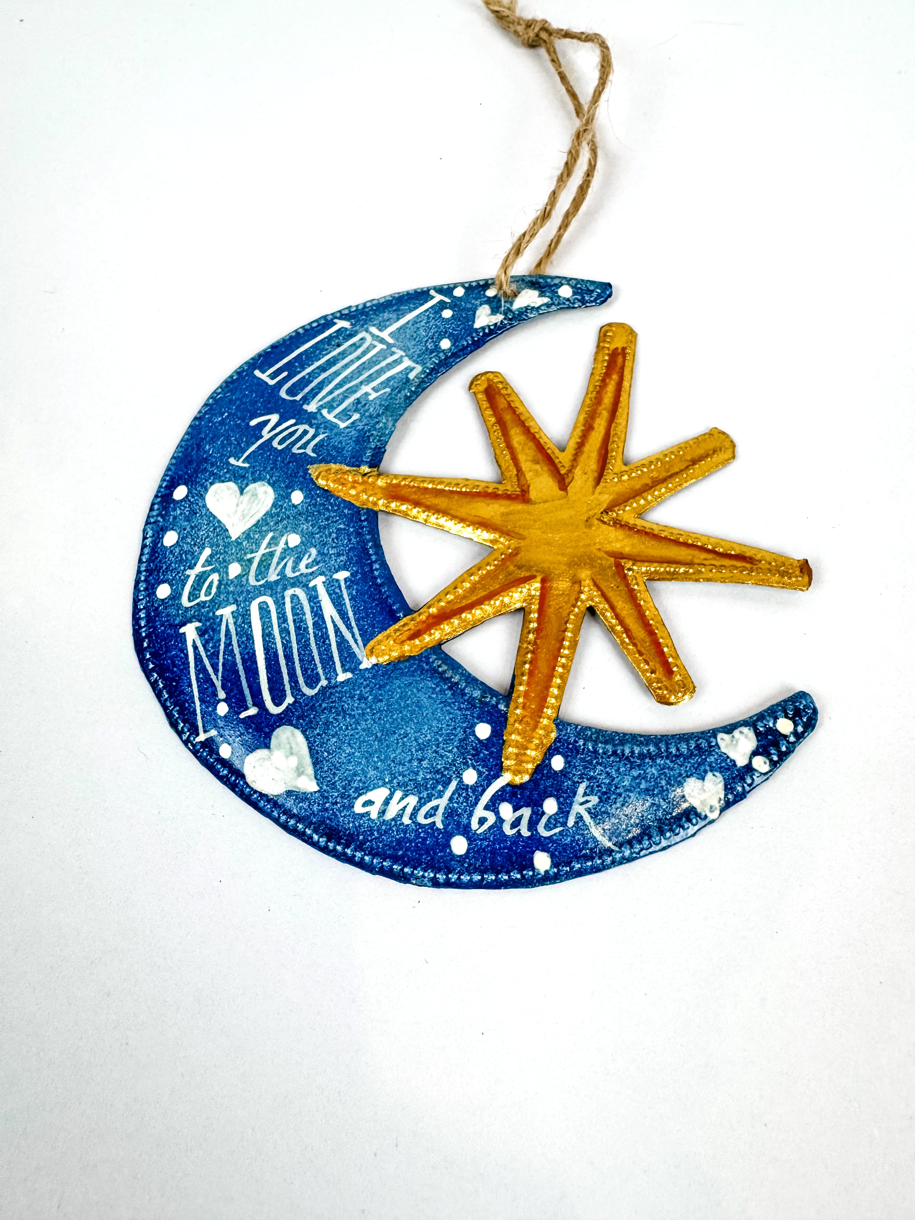 Love you to the Moon Oil Drum Ornament - FMSCMarketplace.org