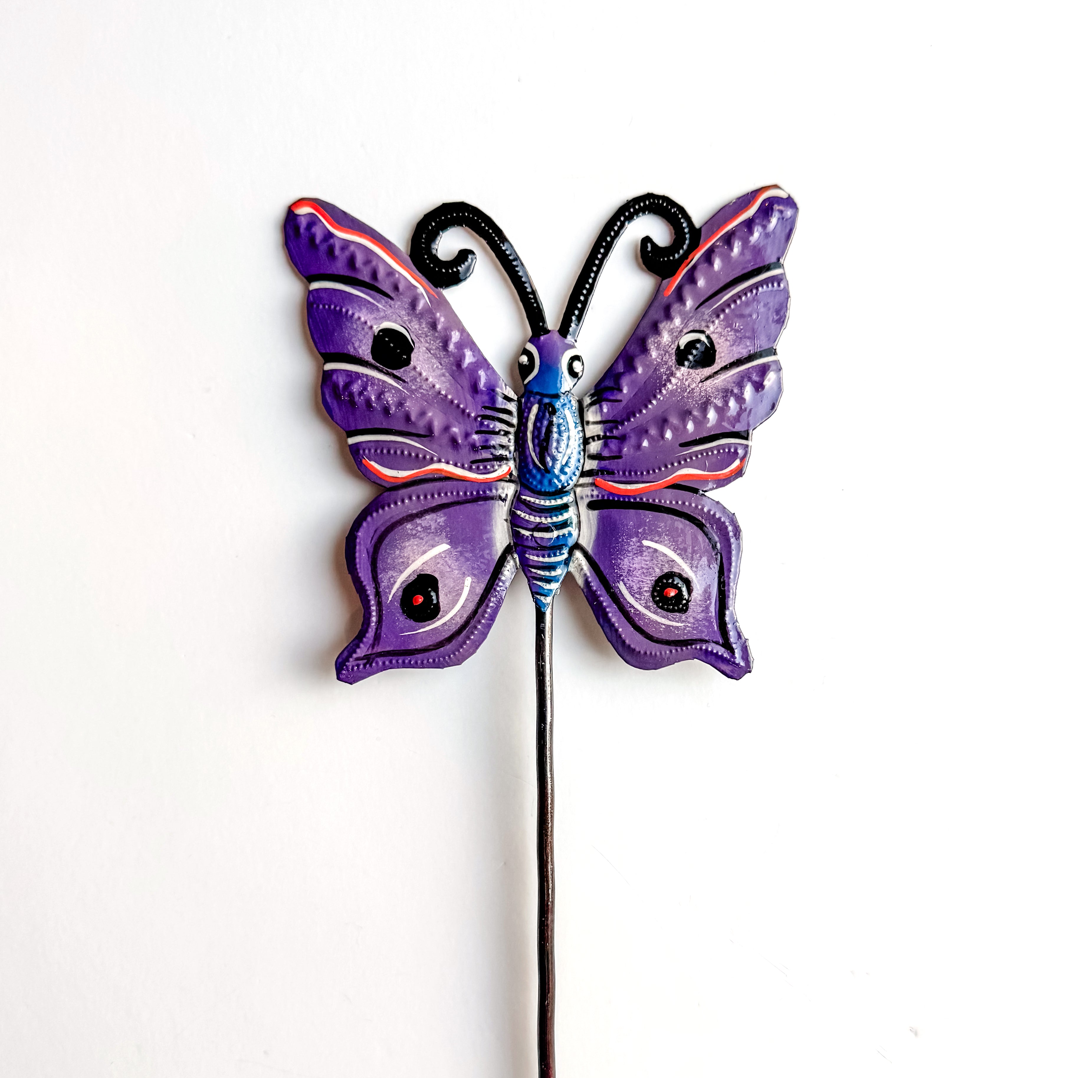 Oil Drum Butterfly Plant Stake