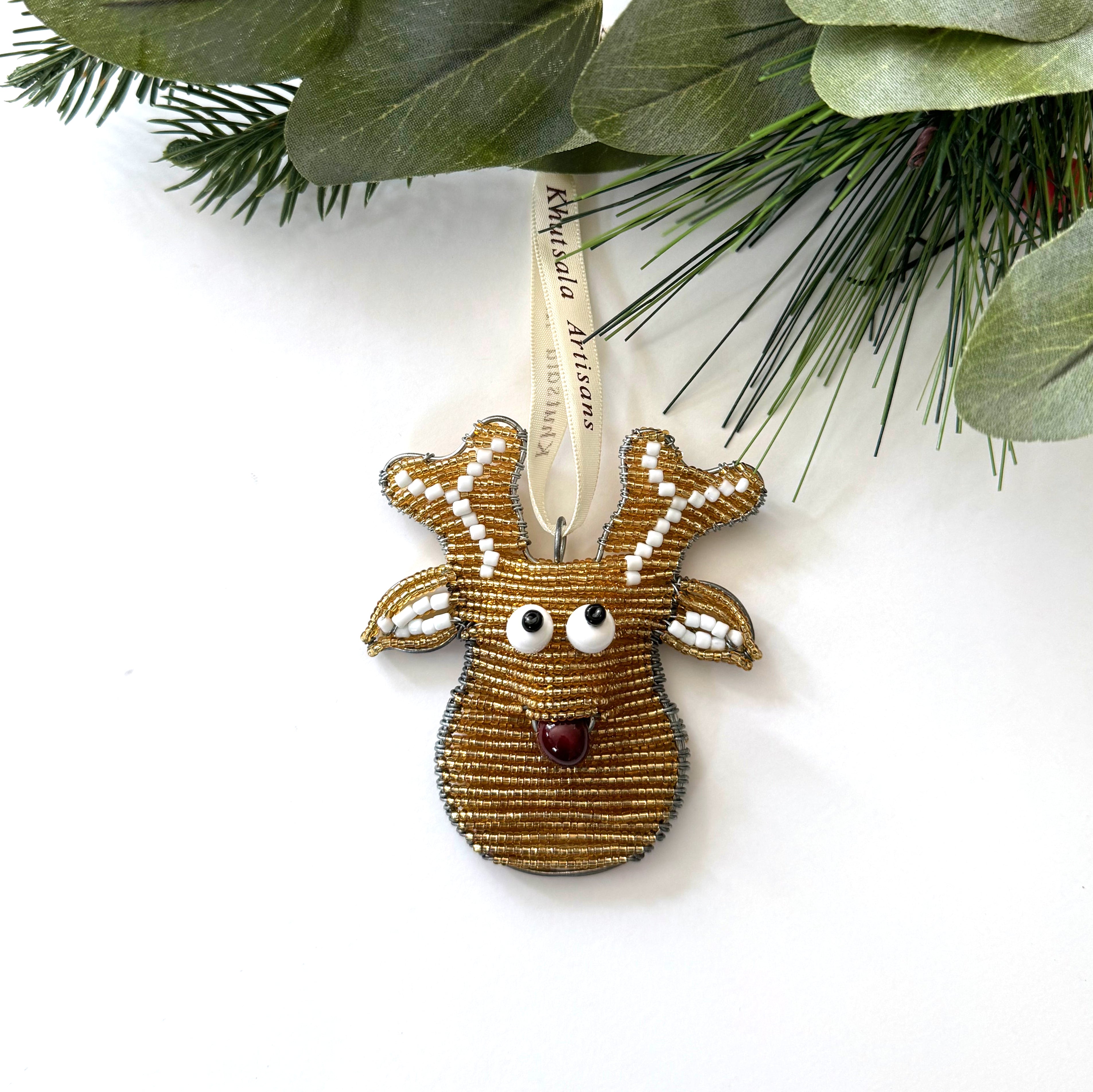 Beaded Reindeer Ornament