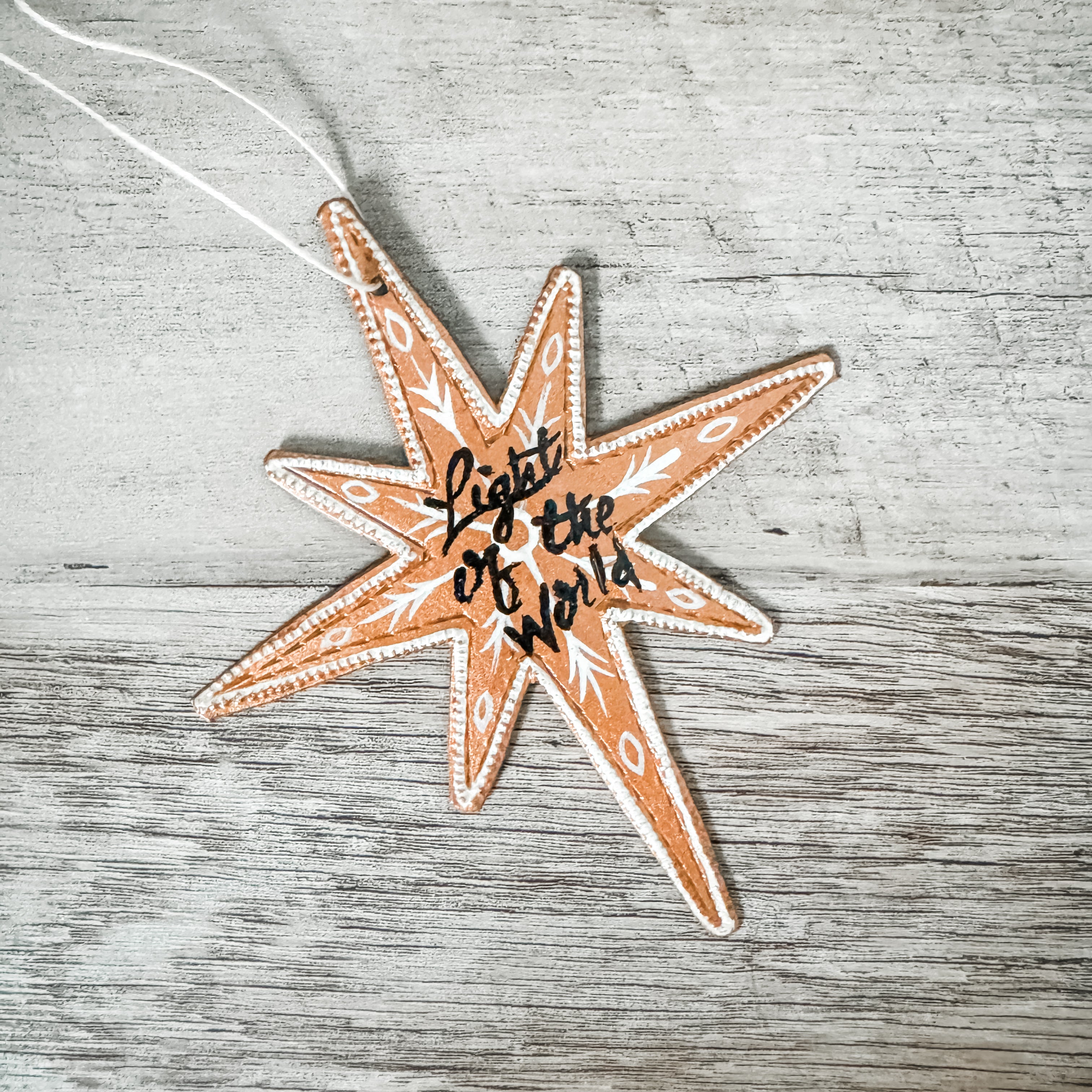Light of the World Metal Star Ornament
