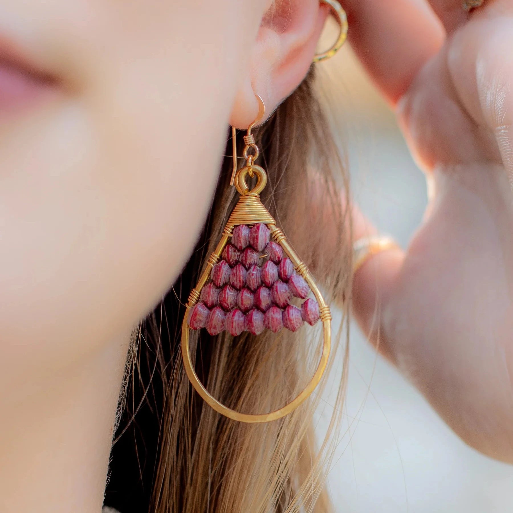 Woven Teardrop Earrings