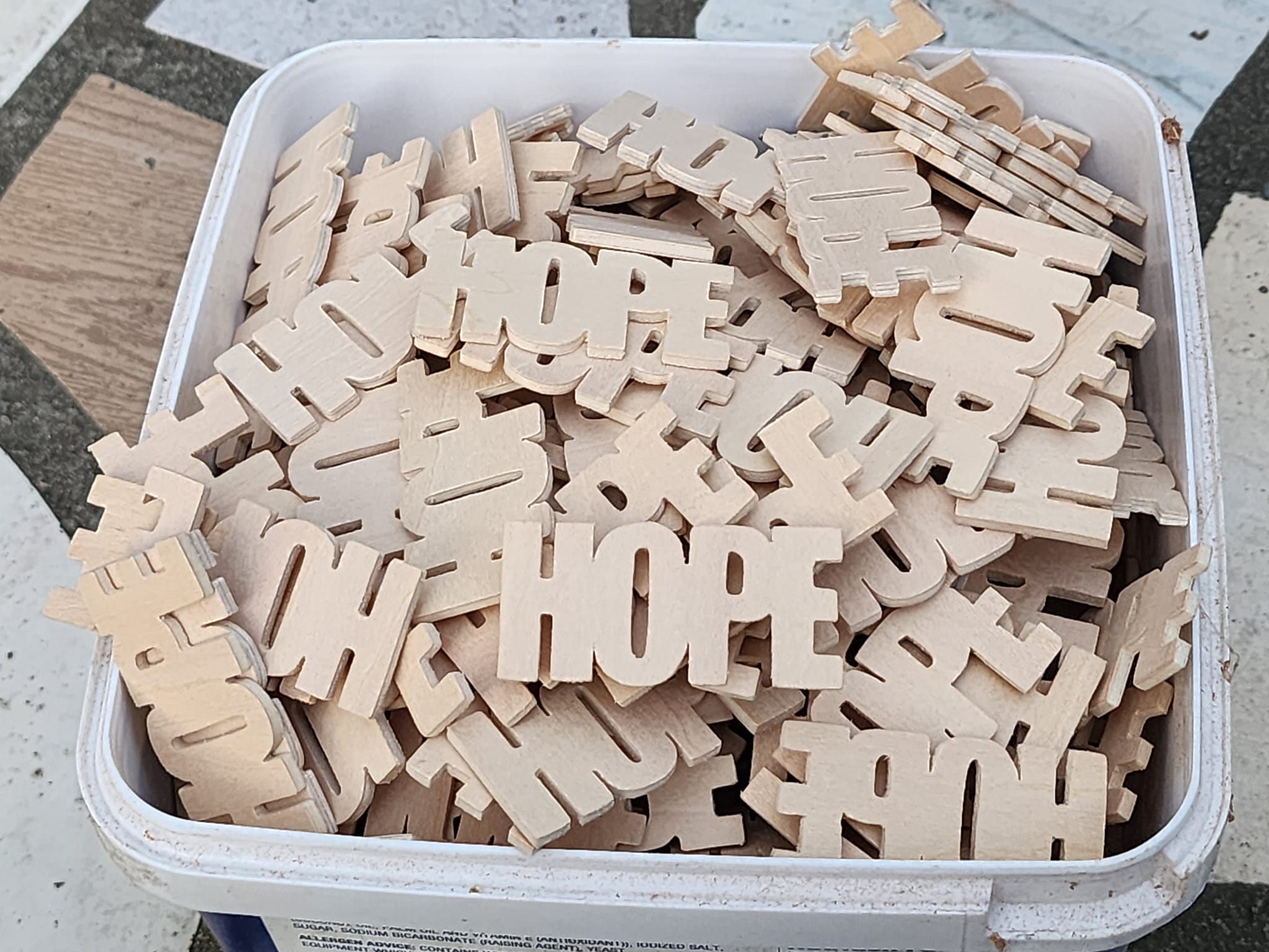 Hope Wood Keychain