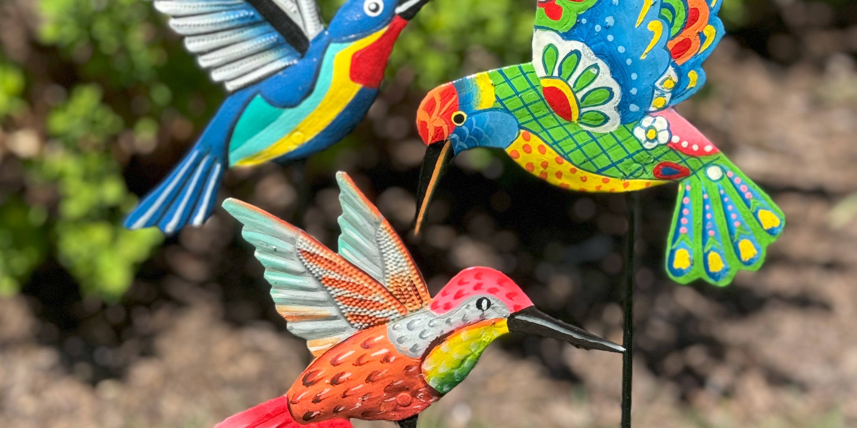 Colorful Hummingbird Garden Stake - FMSCMarketplace.org