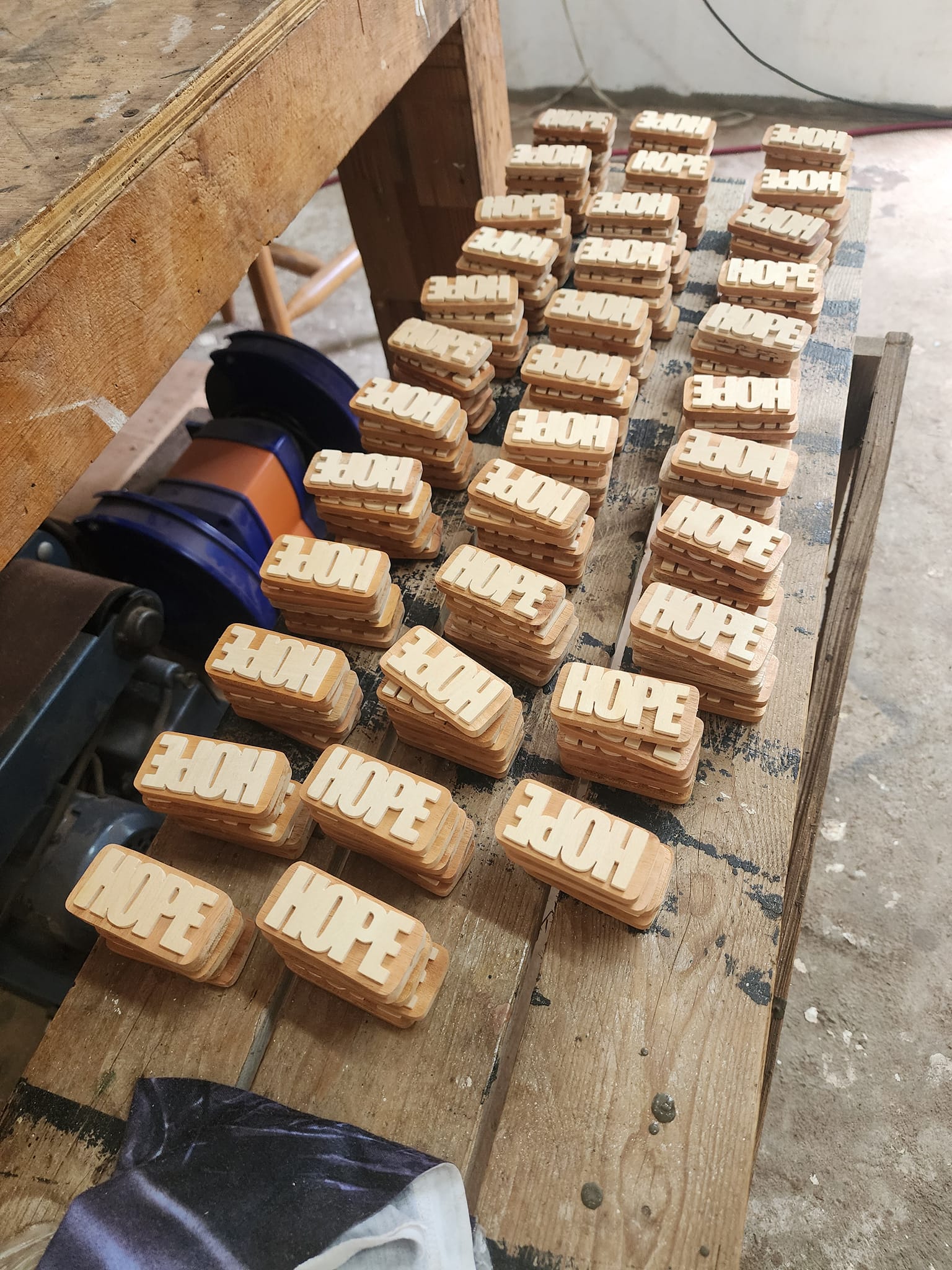 Hope Wood Keychain