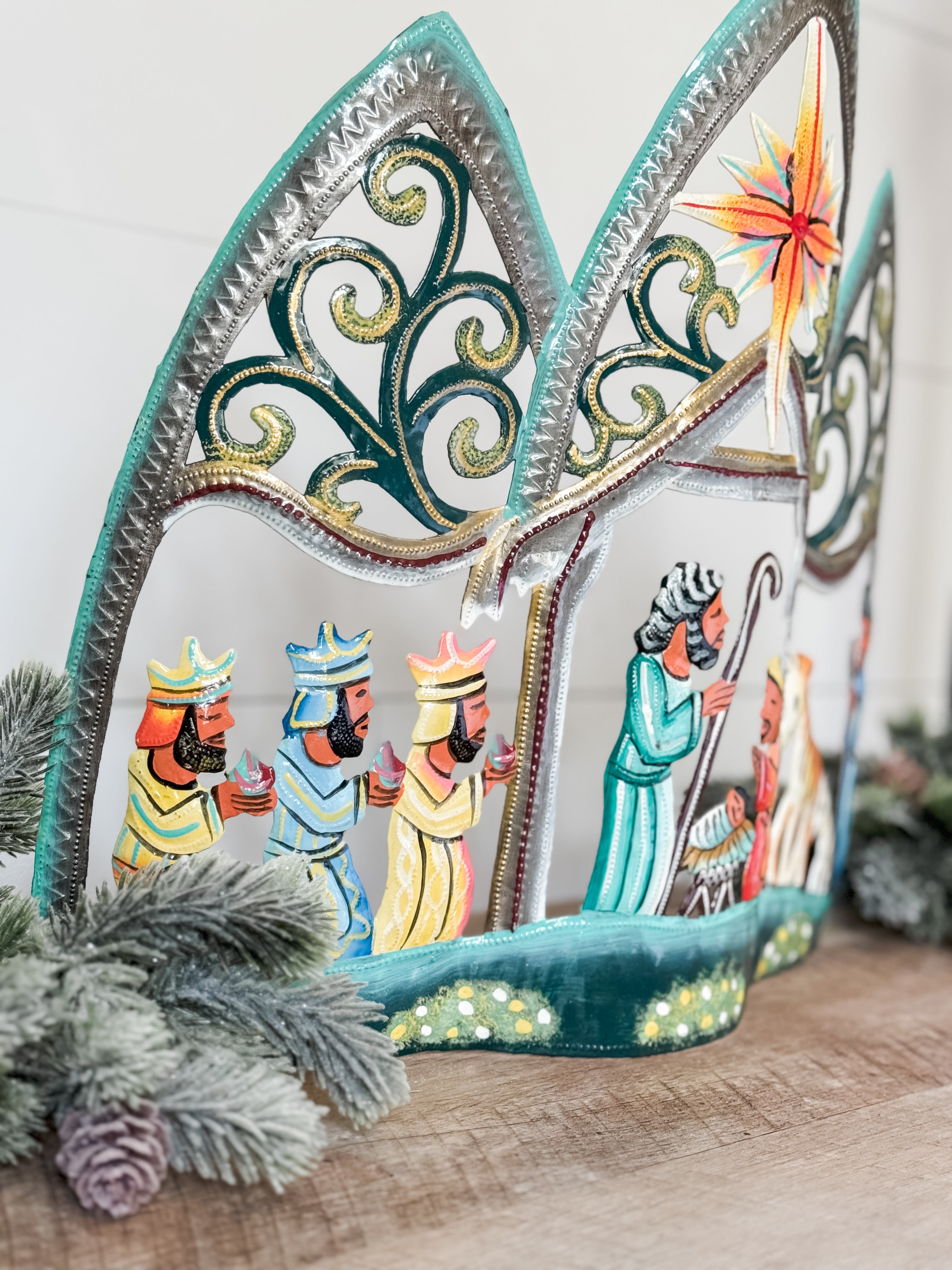 Starlight Oil Drum Nativity