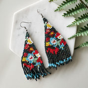 Floral Beaded Earrings