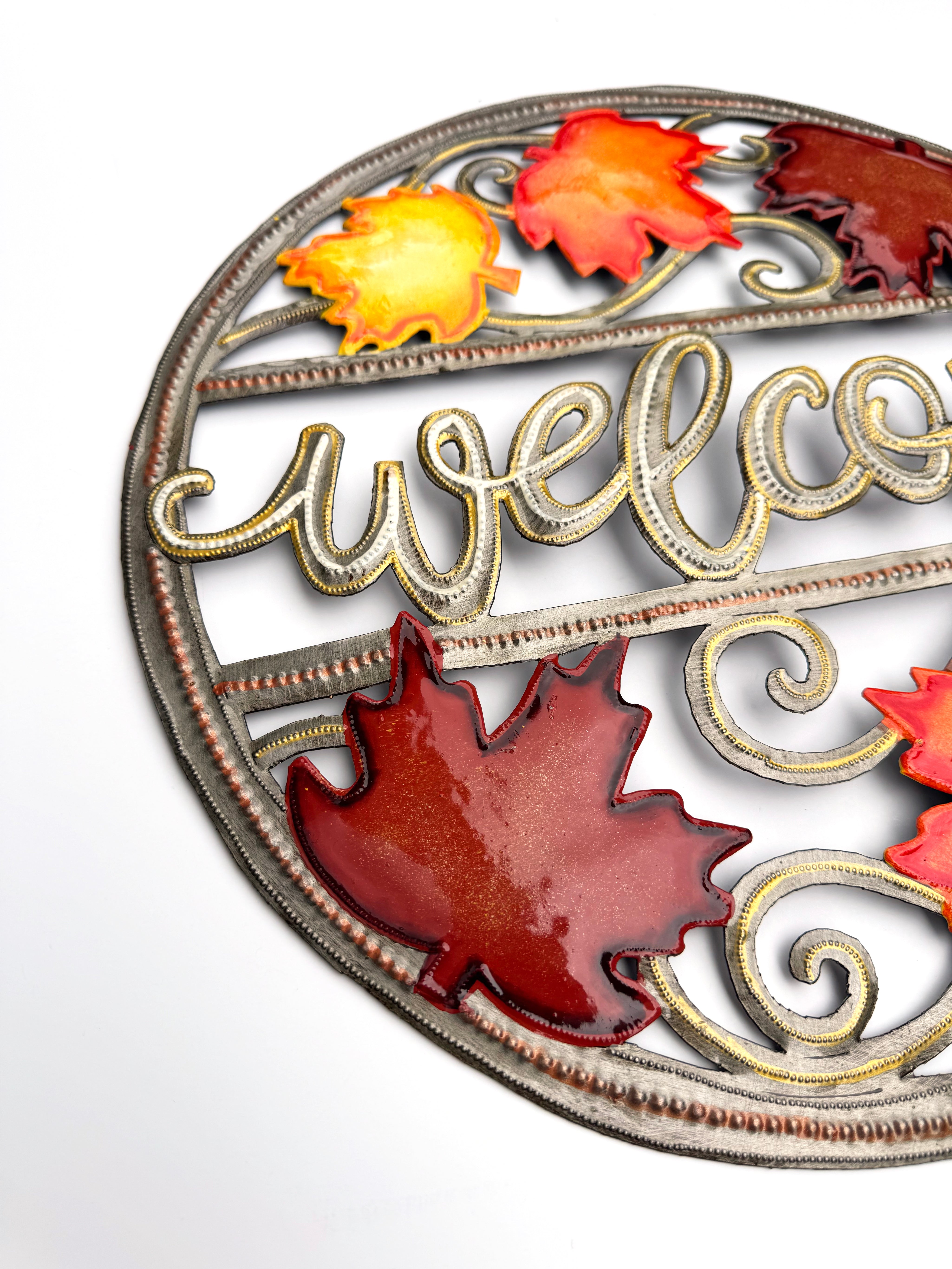 Fall Leaves Welcome Wreath