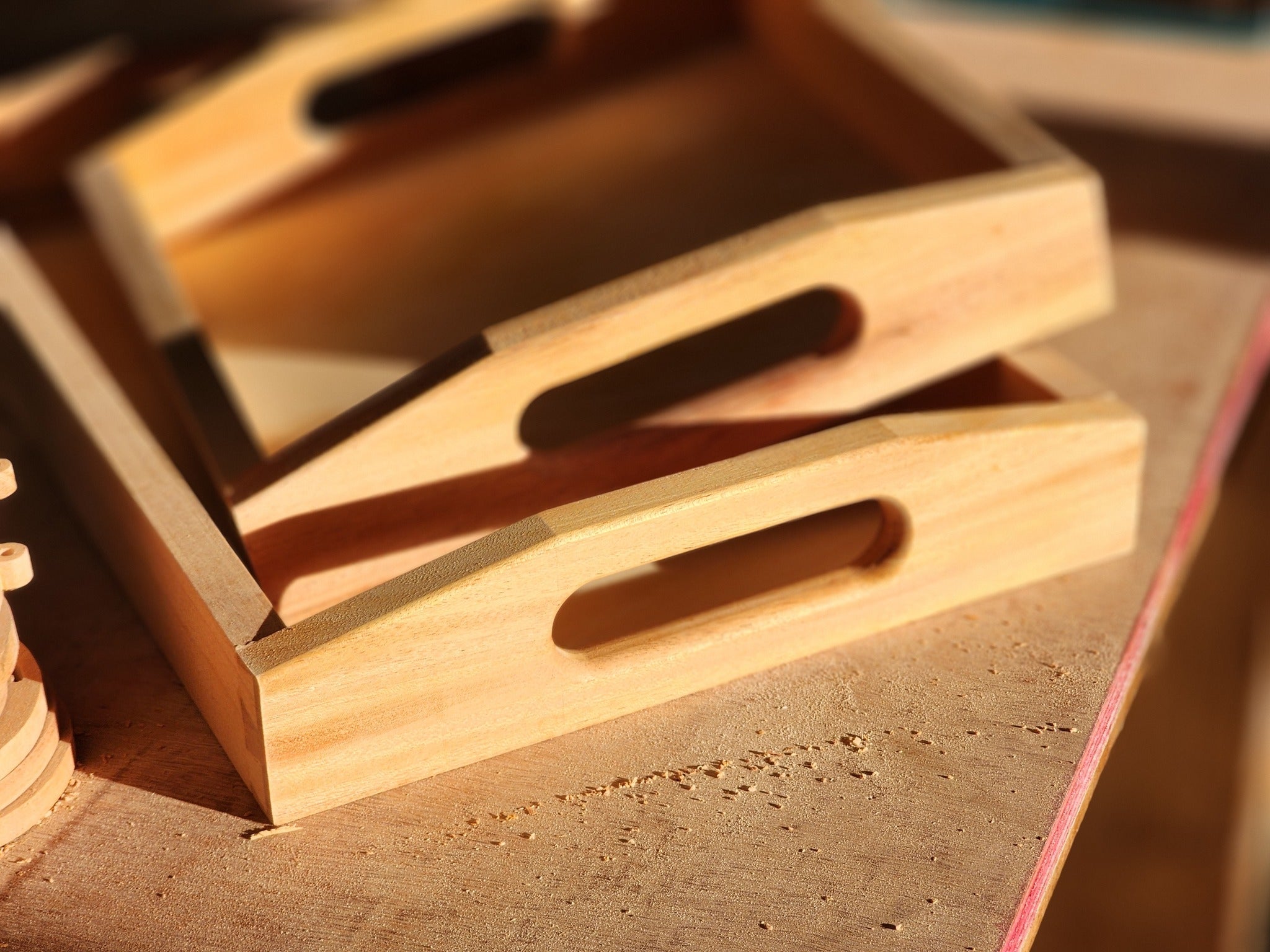 Two-Tone Wood Tray