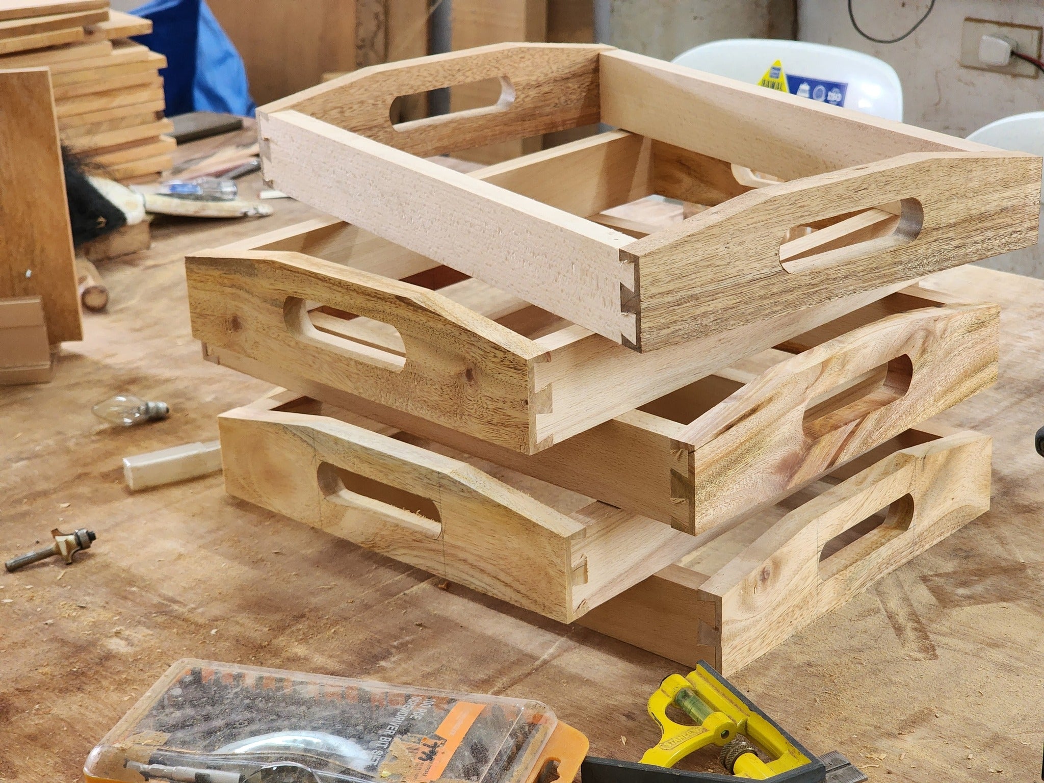 Two-Tone Wood Tray