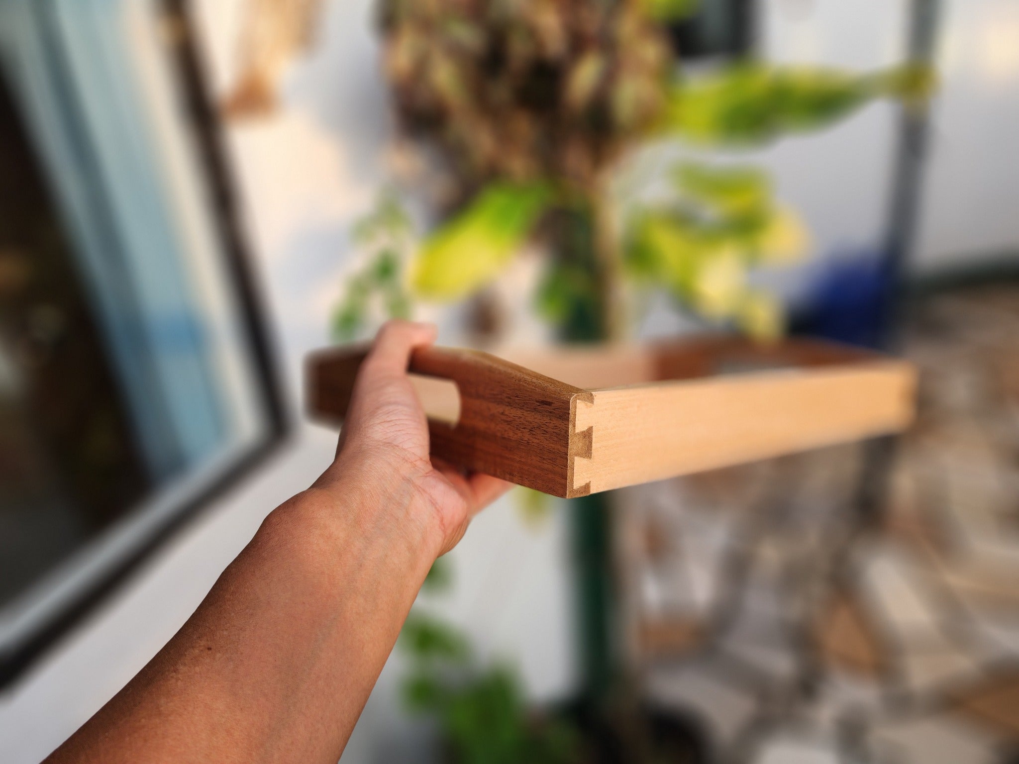Two-Tone Wood Tray