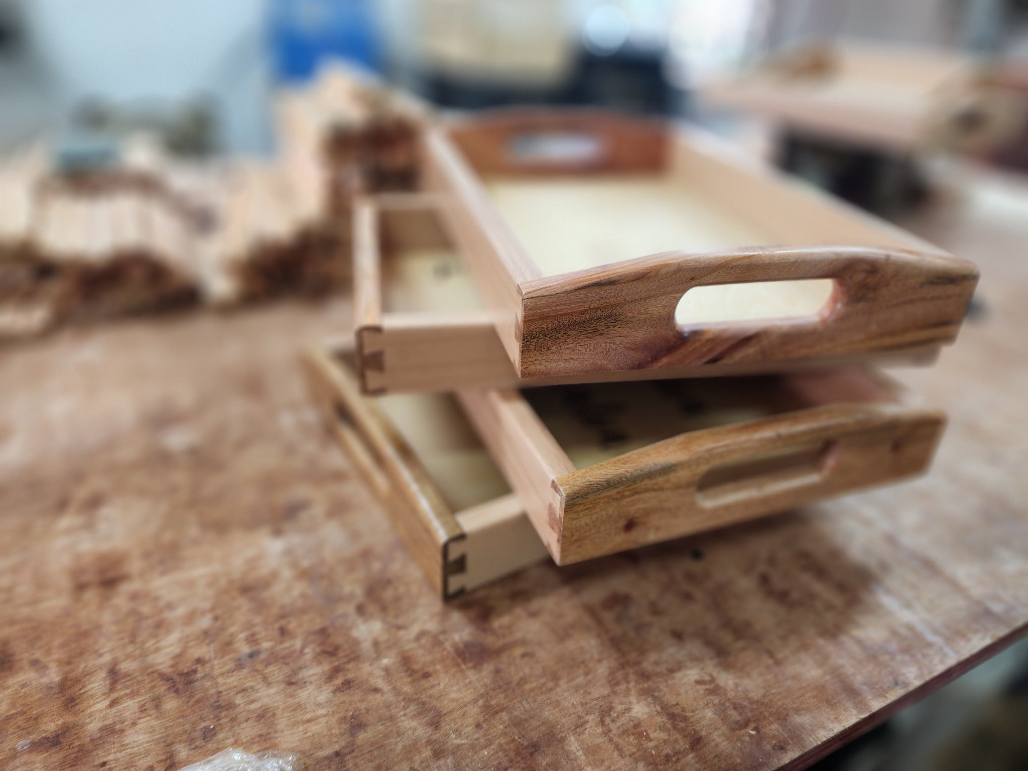Two-Tone Wood Tray