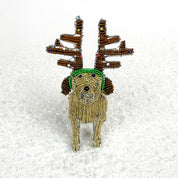 Beaded Dog with Antlers