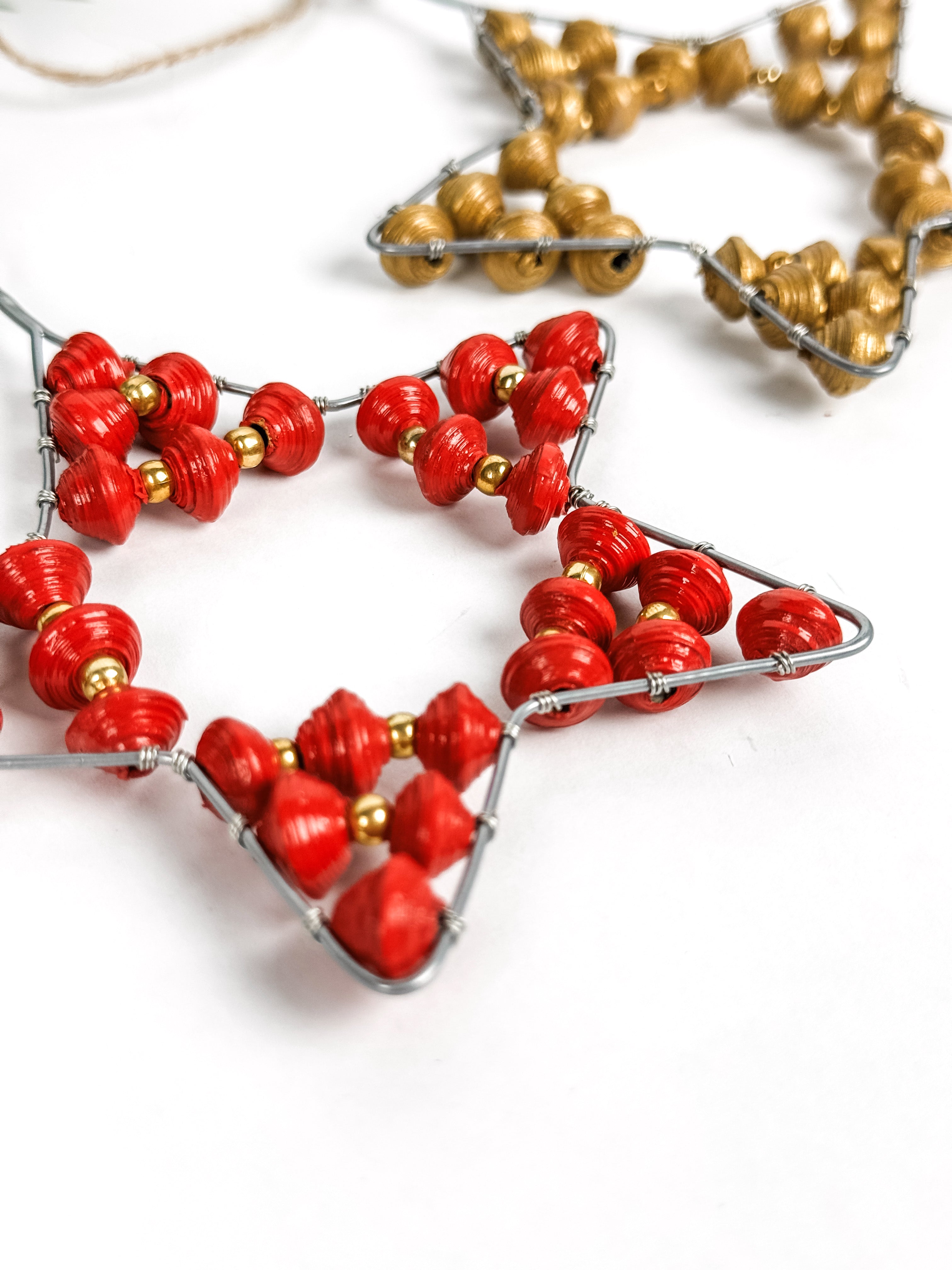 Paper Bead Star Ornament