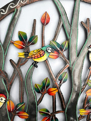 Birds on Fall Branches Oil Drum Art