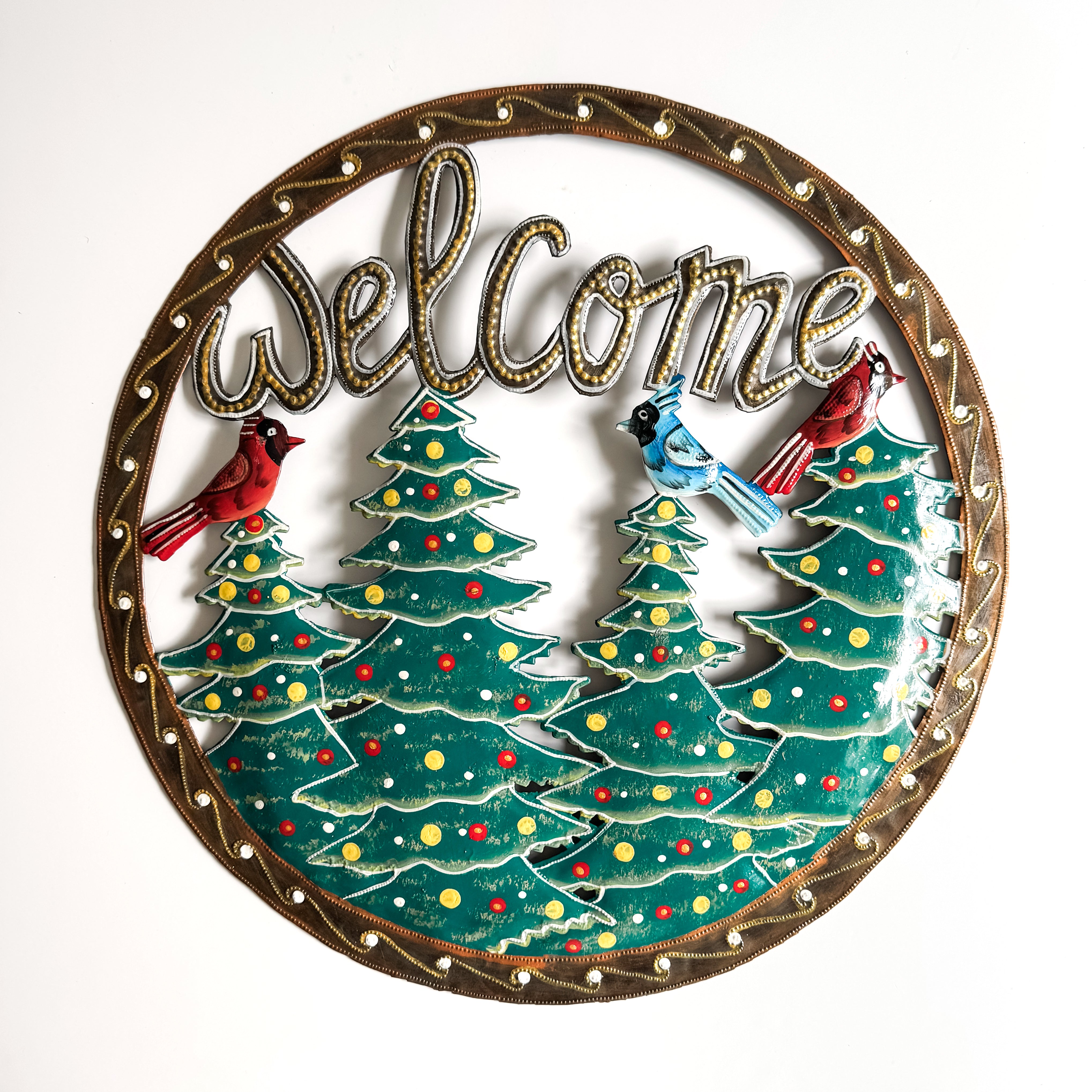 Welcome Oil Drum Wreath - FMSCMarketplace.org