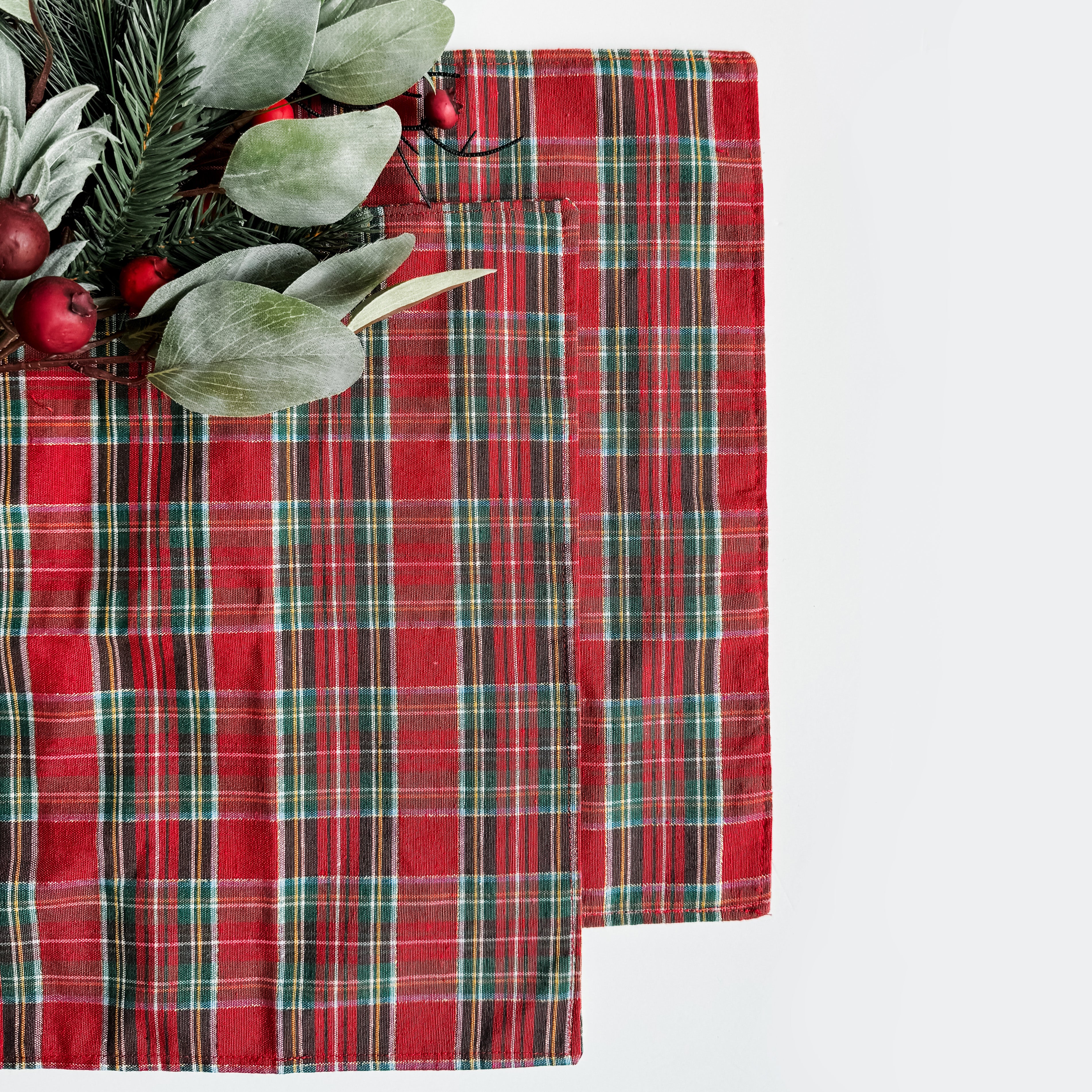 Christmas Plaid Placemat Set