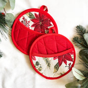 Round Patterned Potholder Set