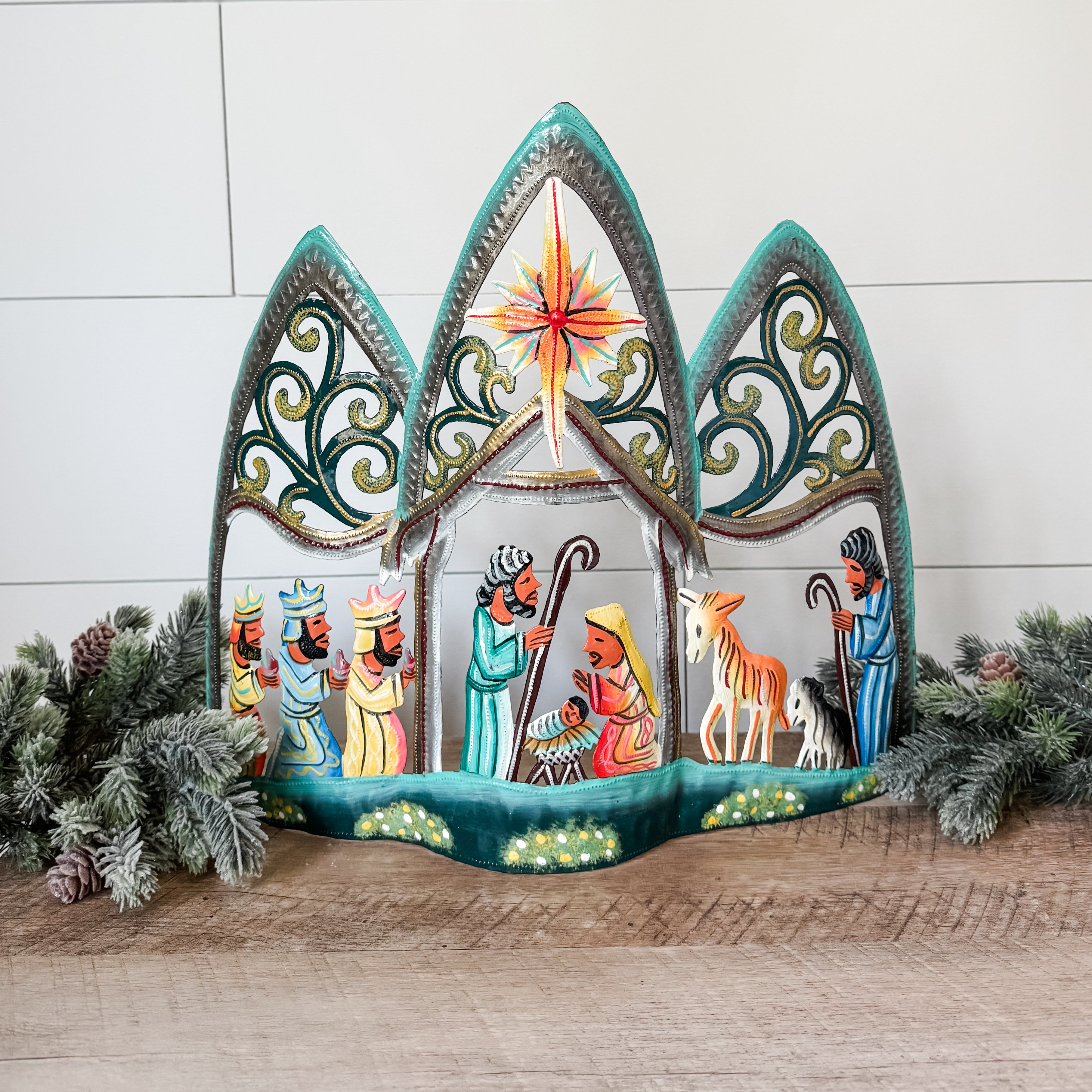 Starlight Oil Drum Nativity