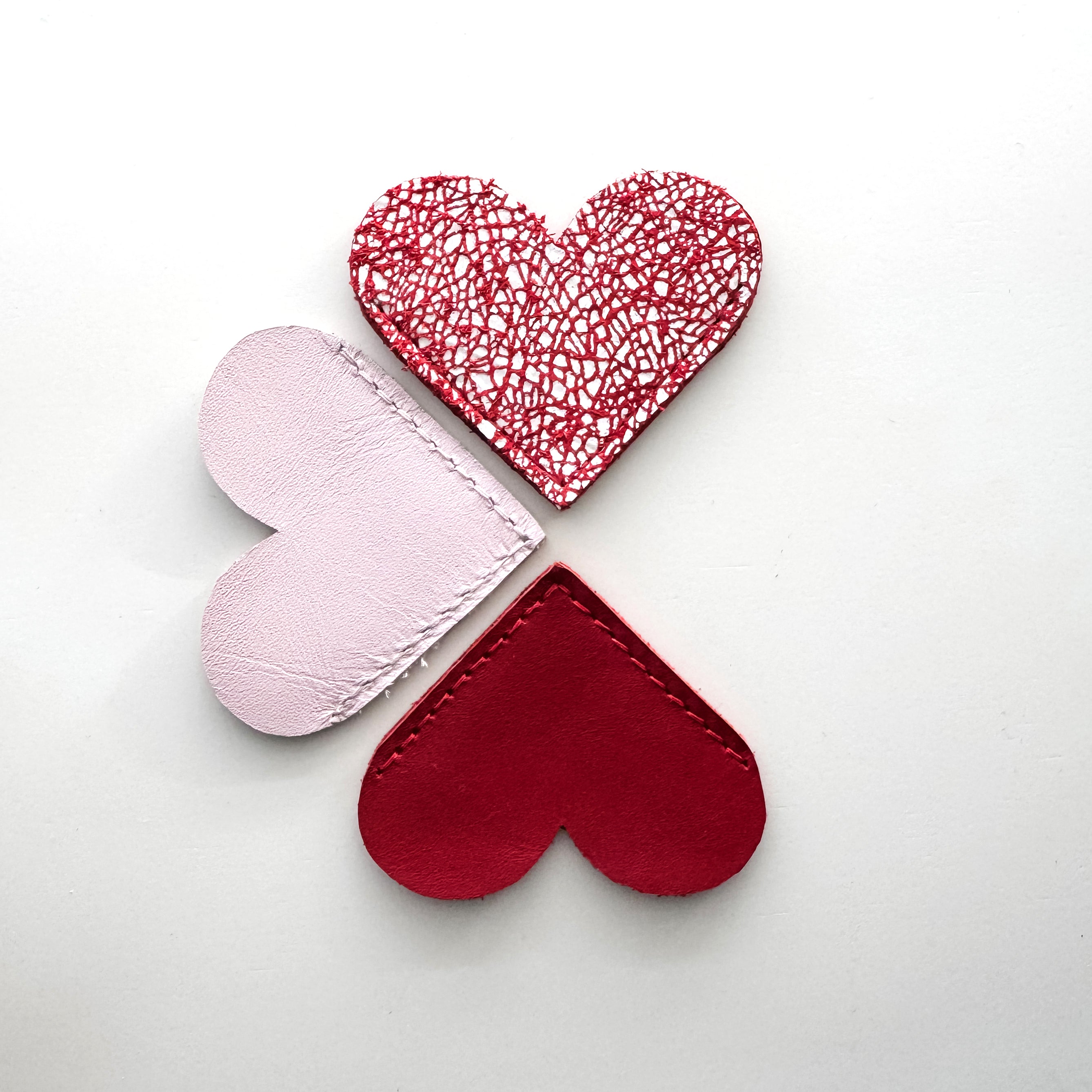 Leather Heart Corner Bookmark
