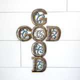 God is Good Cross - Blue Accents