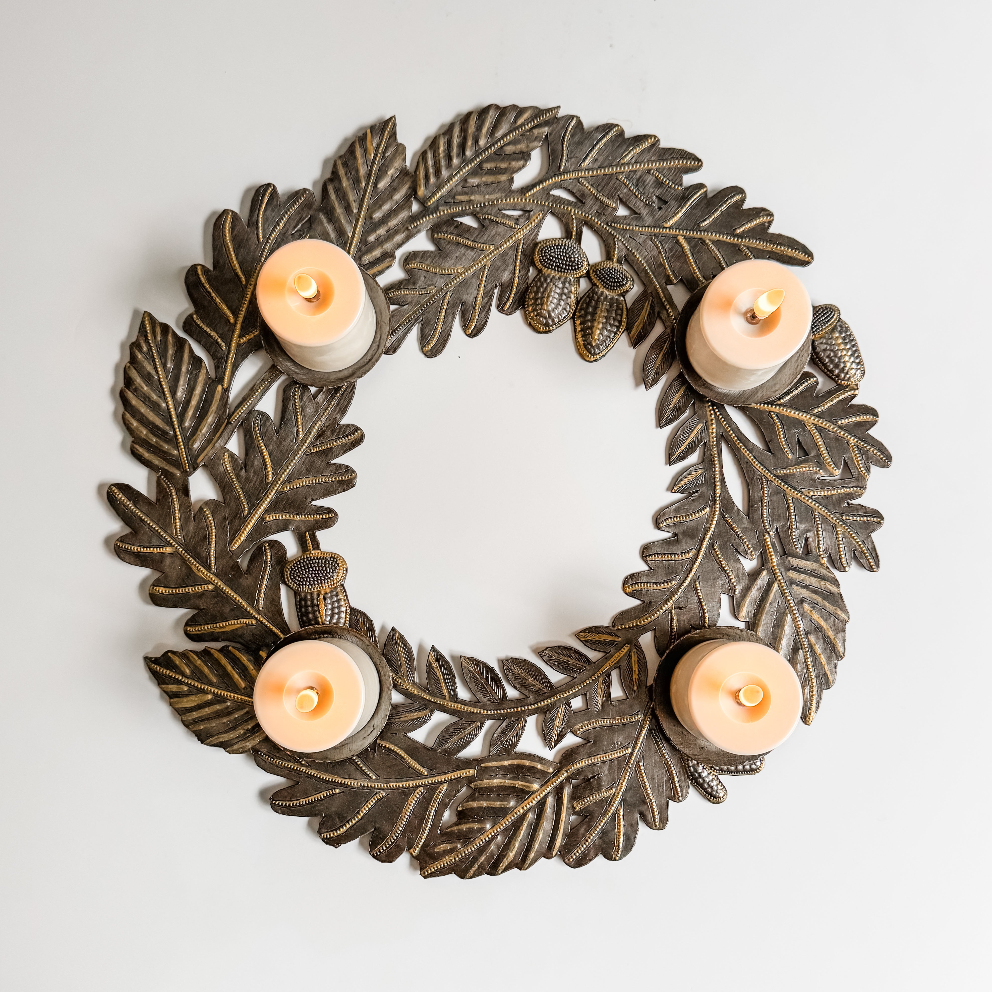 Autumn Candle Oil Drum Wreath - FMSCMarketplace.org