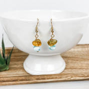 Larimar and Amber Earrings - FMSCMarketplace.org