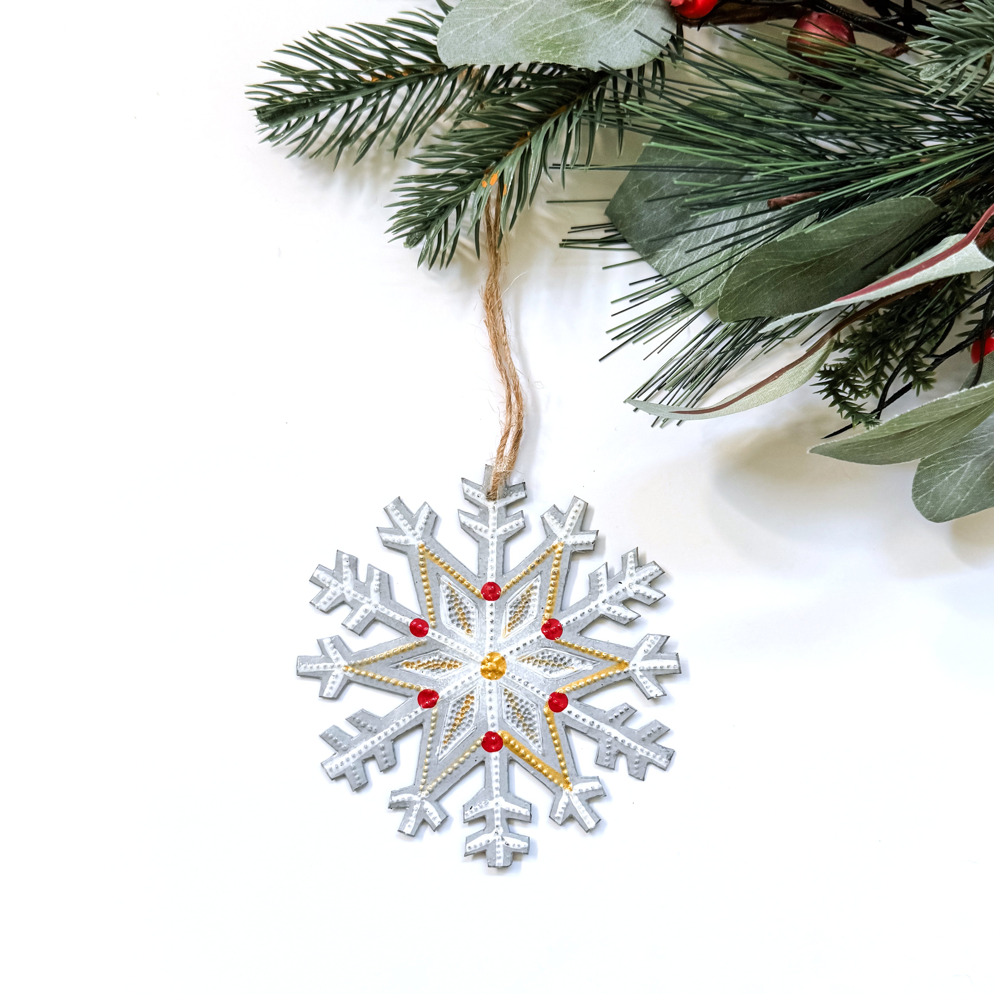 Oil Drum Snowflake Ornament