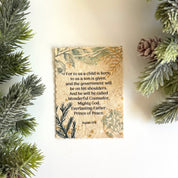 A Child is Born Banana Leaf Magnet (Isaiah 9:6)