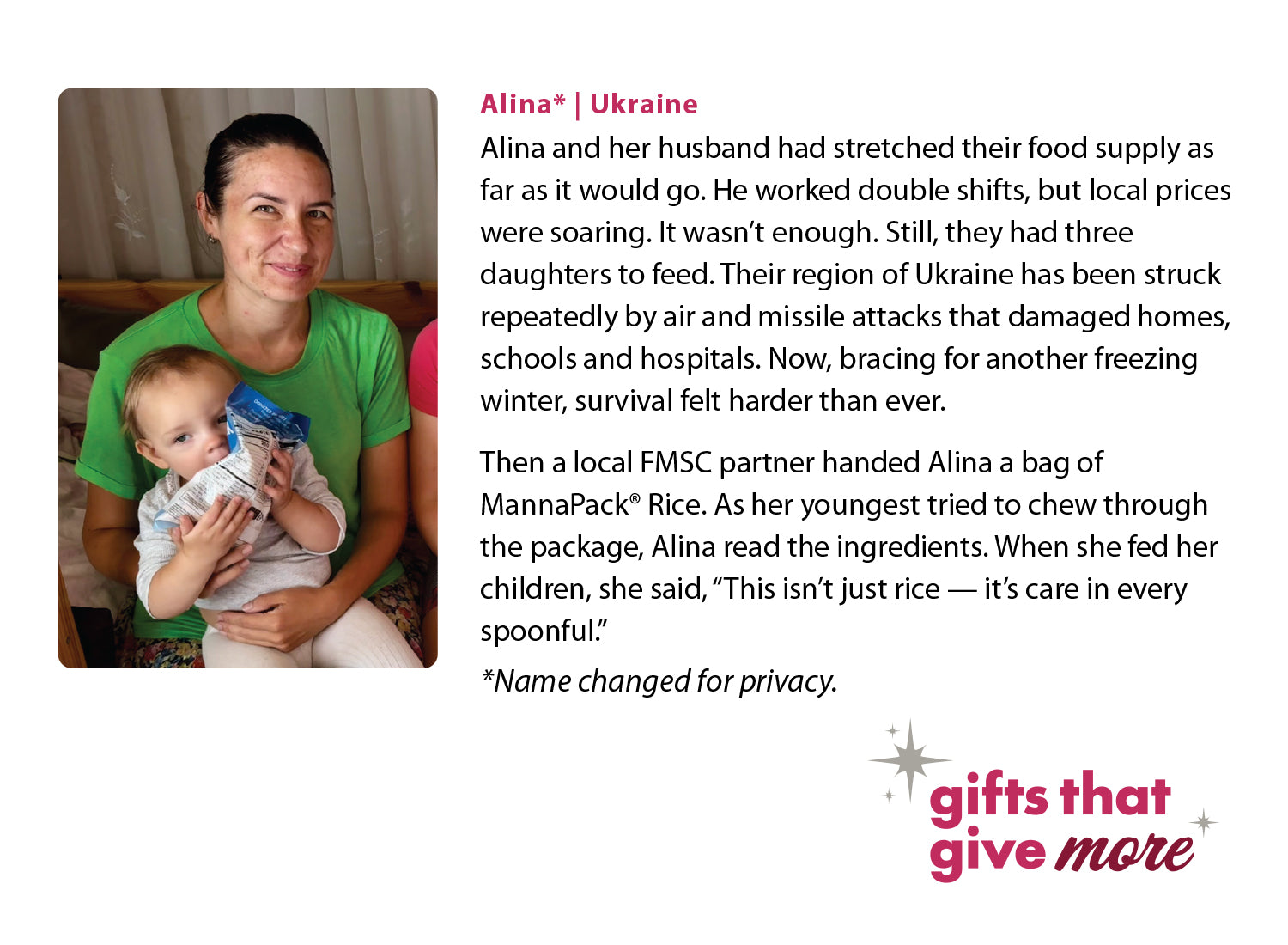 Story of Hope: Alina | Ukraine - FMSCMarketplace.org