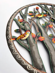 Birds on Fall Branches Oil Drum Art