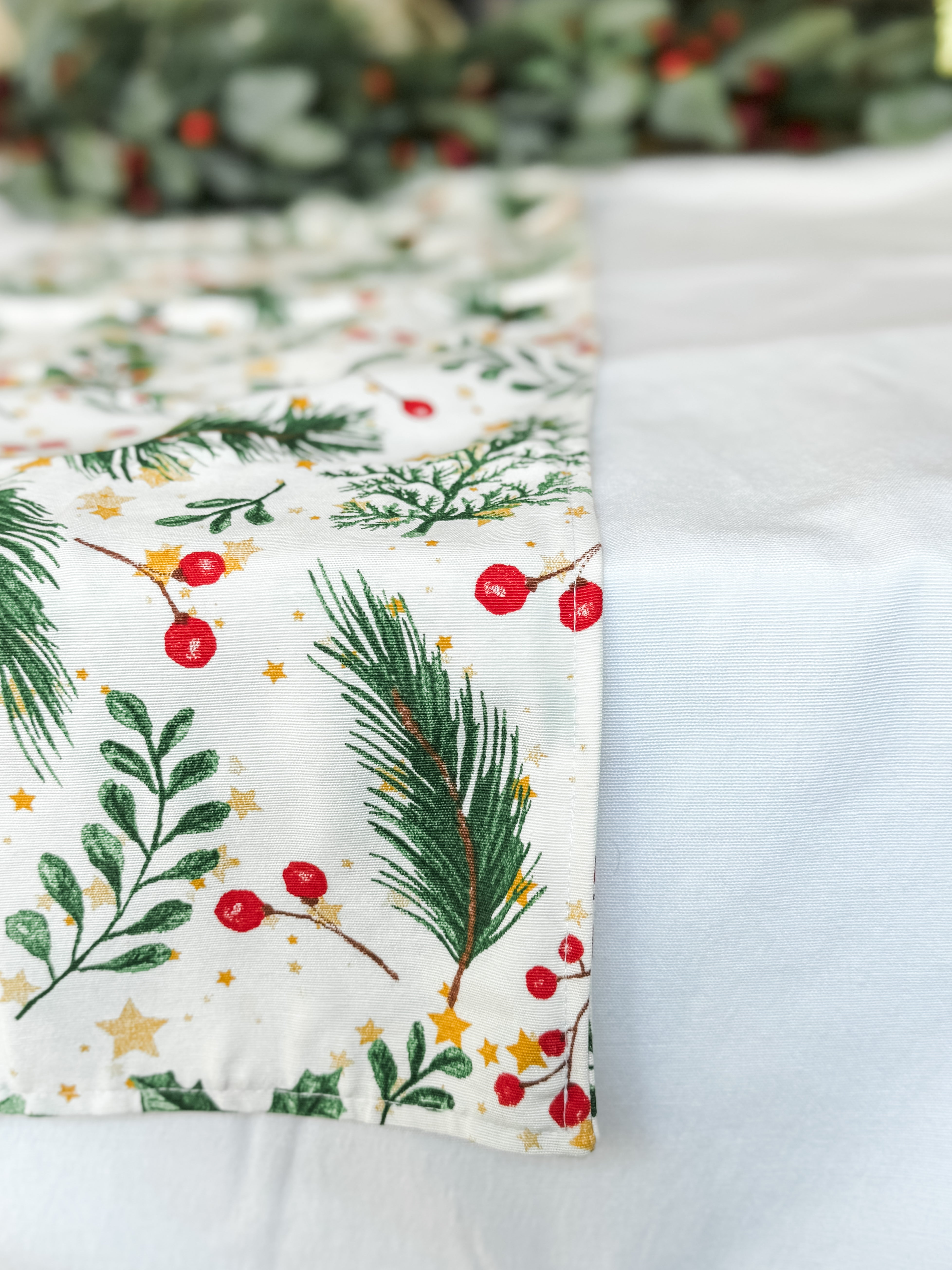 Christmas Greenery Table Runner