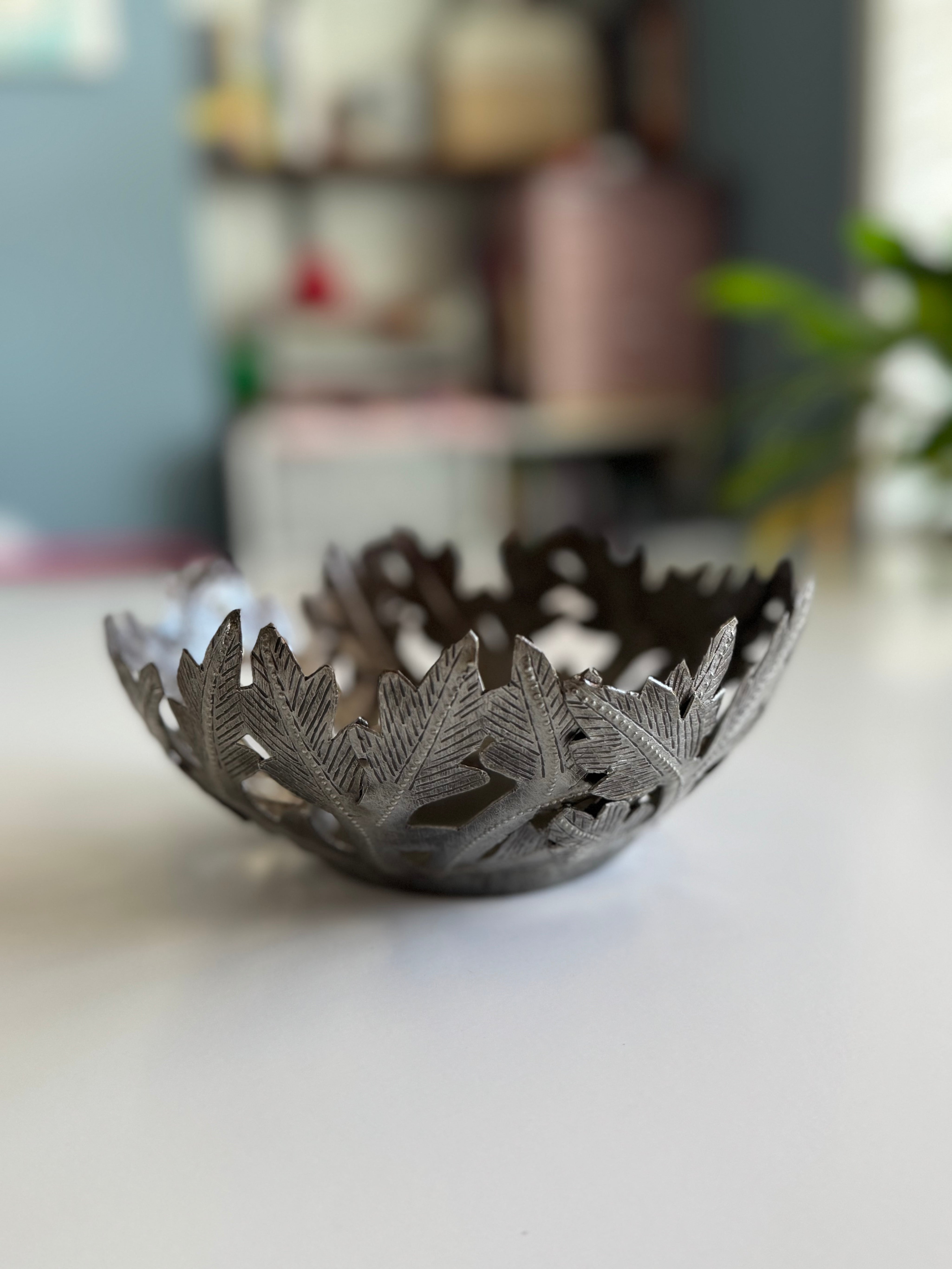 Small Metal Leaf Bowl