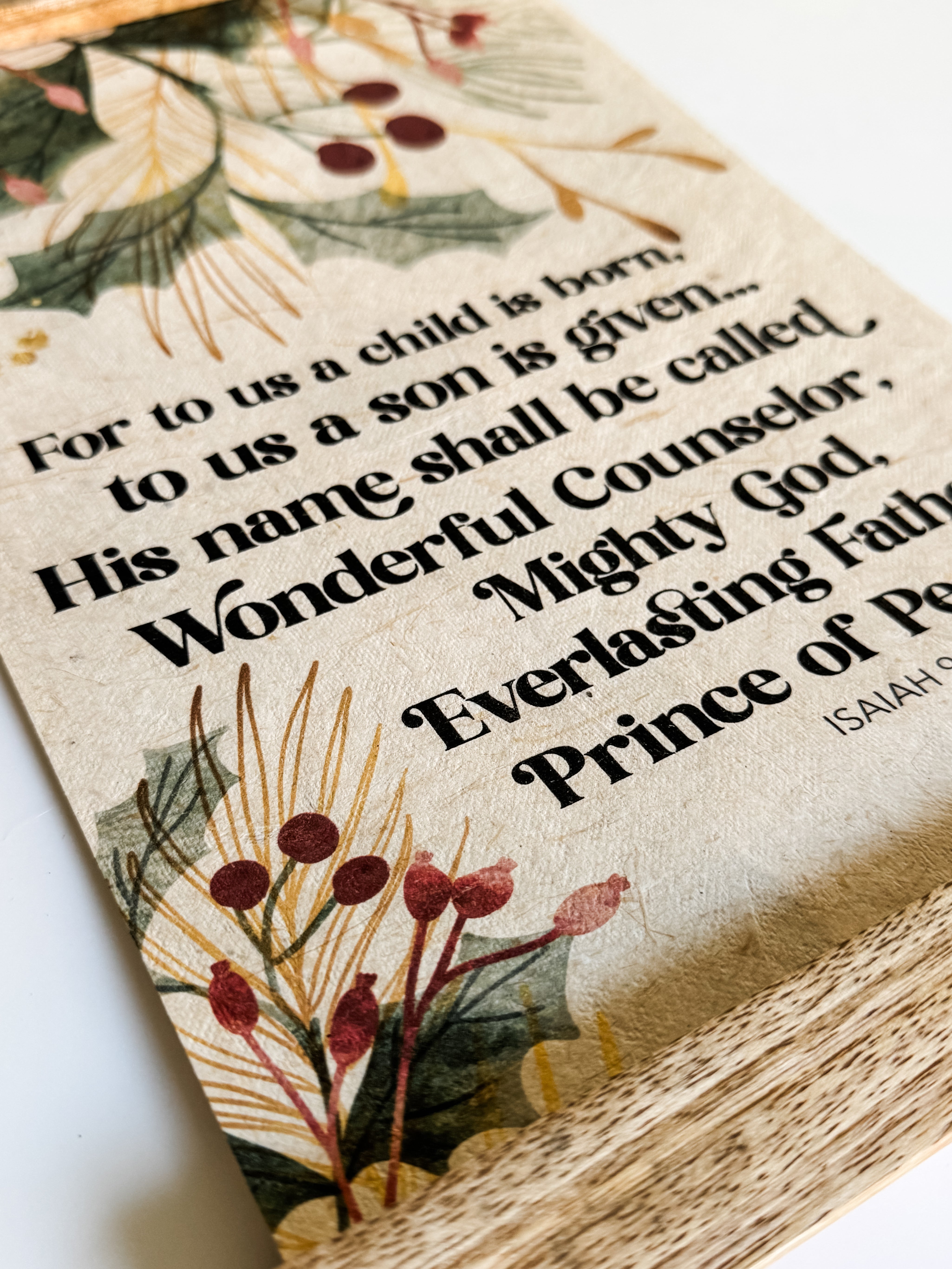 Isaiah 9:6 Wall Hanging w/Magnetic Frame - FMSCMarketplace.org