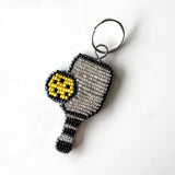 Beaded Pickleball Keychain
