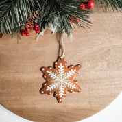 Gingerbread Snowflake Oil Drum Ornament - FMSCMarketplace.org