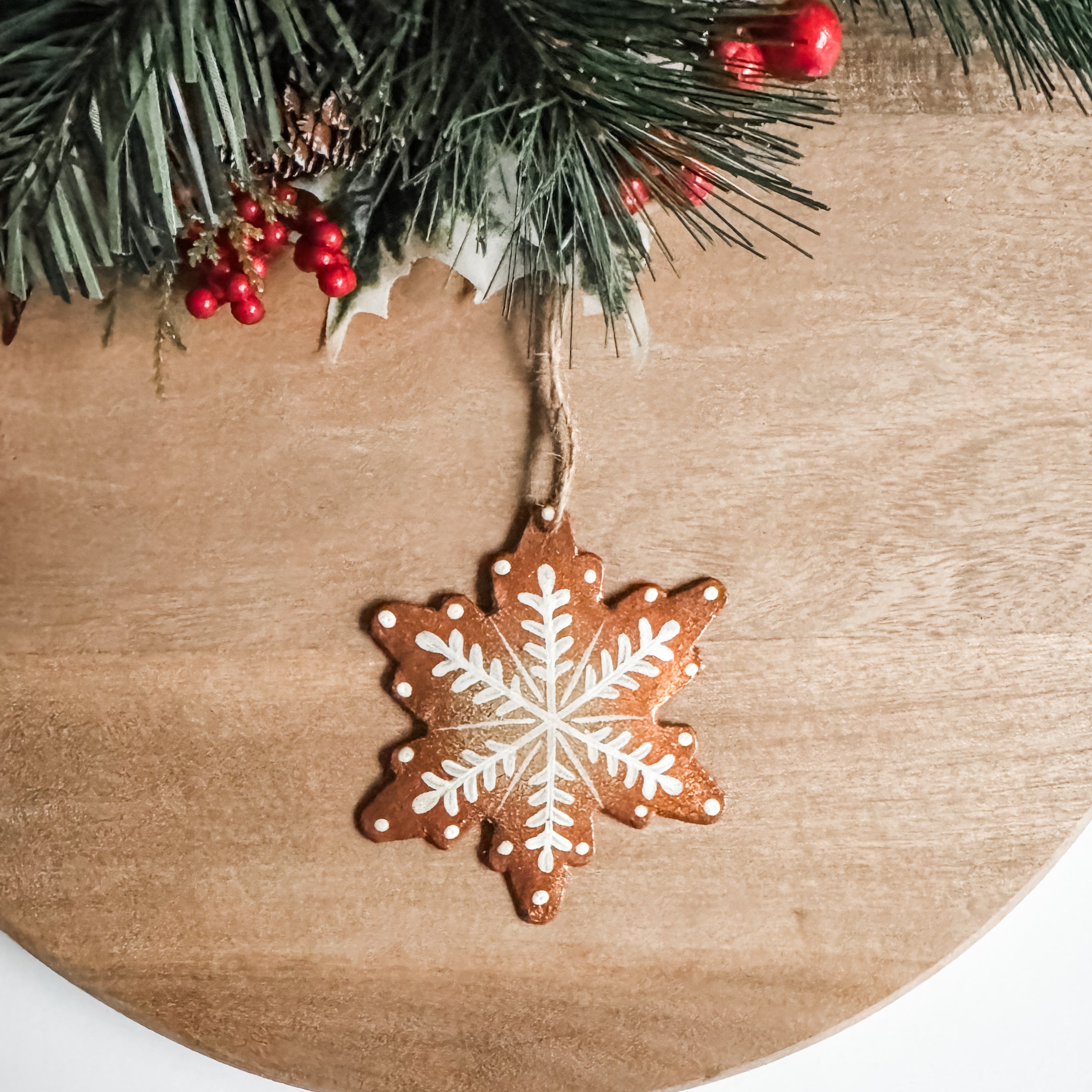 Gingerbread Snowflake Oil Drum Ornament - FMSCMarketplace.org