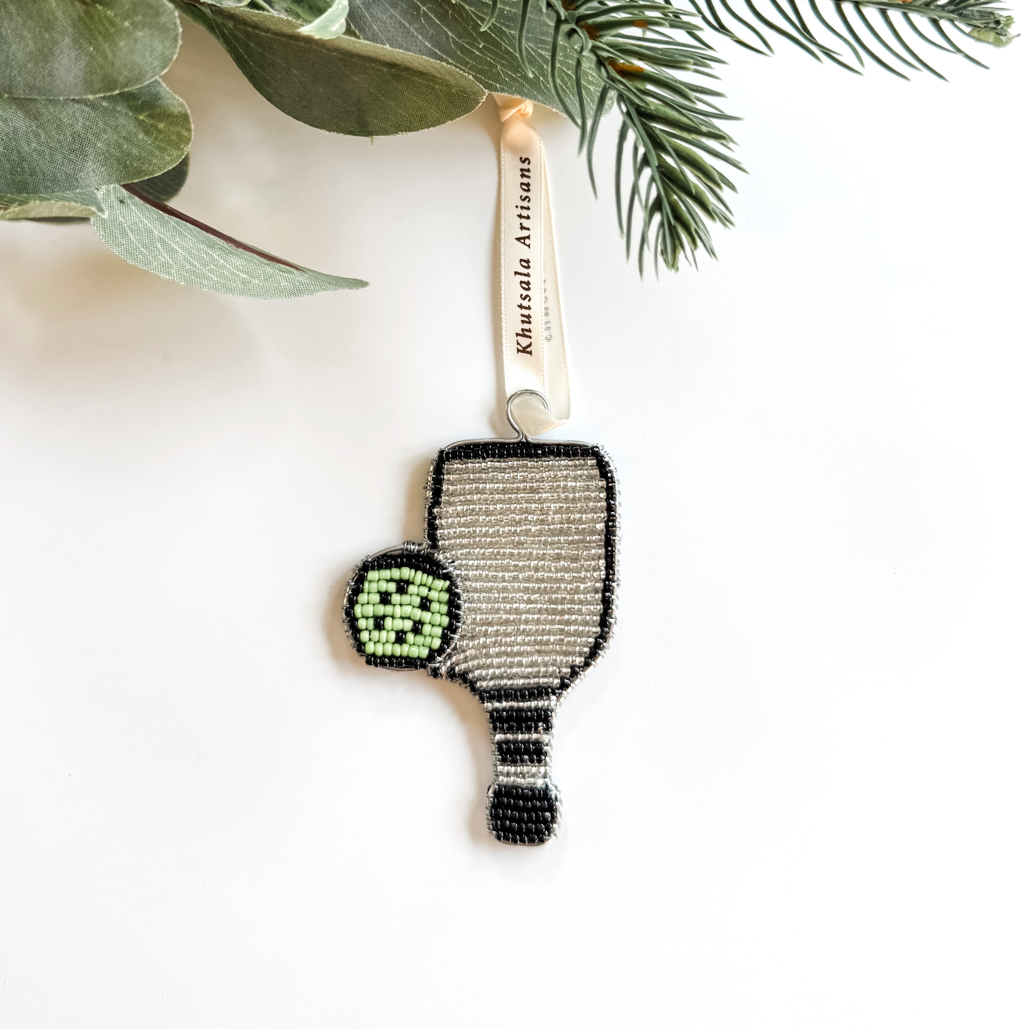 Beaded Pickleball Ornament