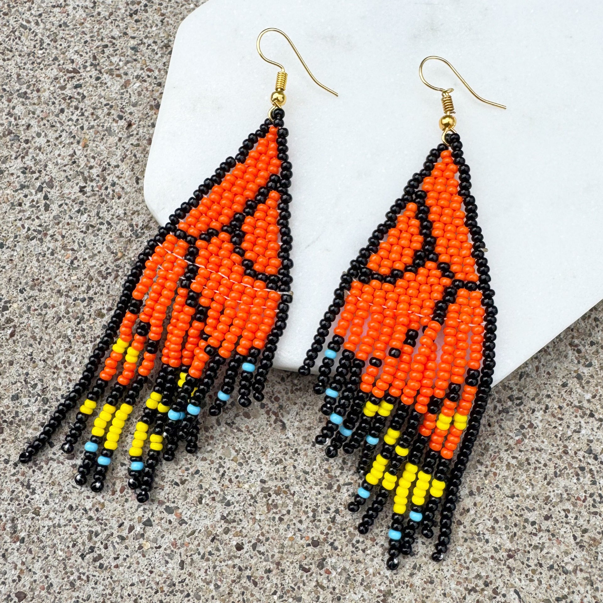 Beaded Butterfly Wings Earrings - FMSCMarketplace.org