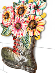 Boot Flower Pot Oil Drum Art