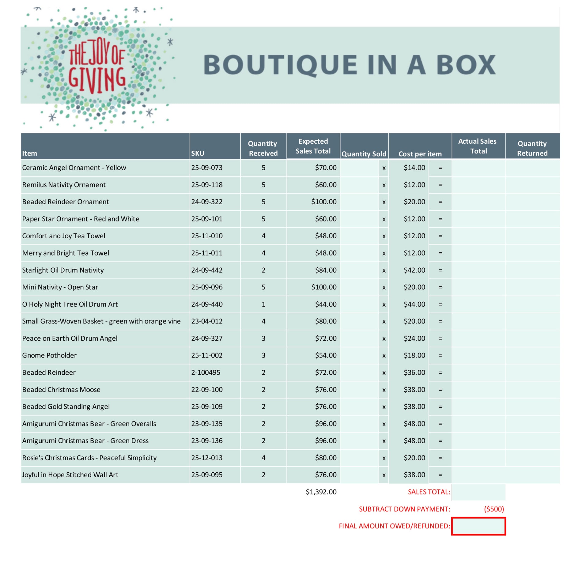 Boutique in a Box - FMSCMarketplace.org