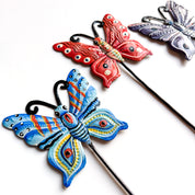 Oil Drum Butterfly Plant Stake