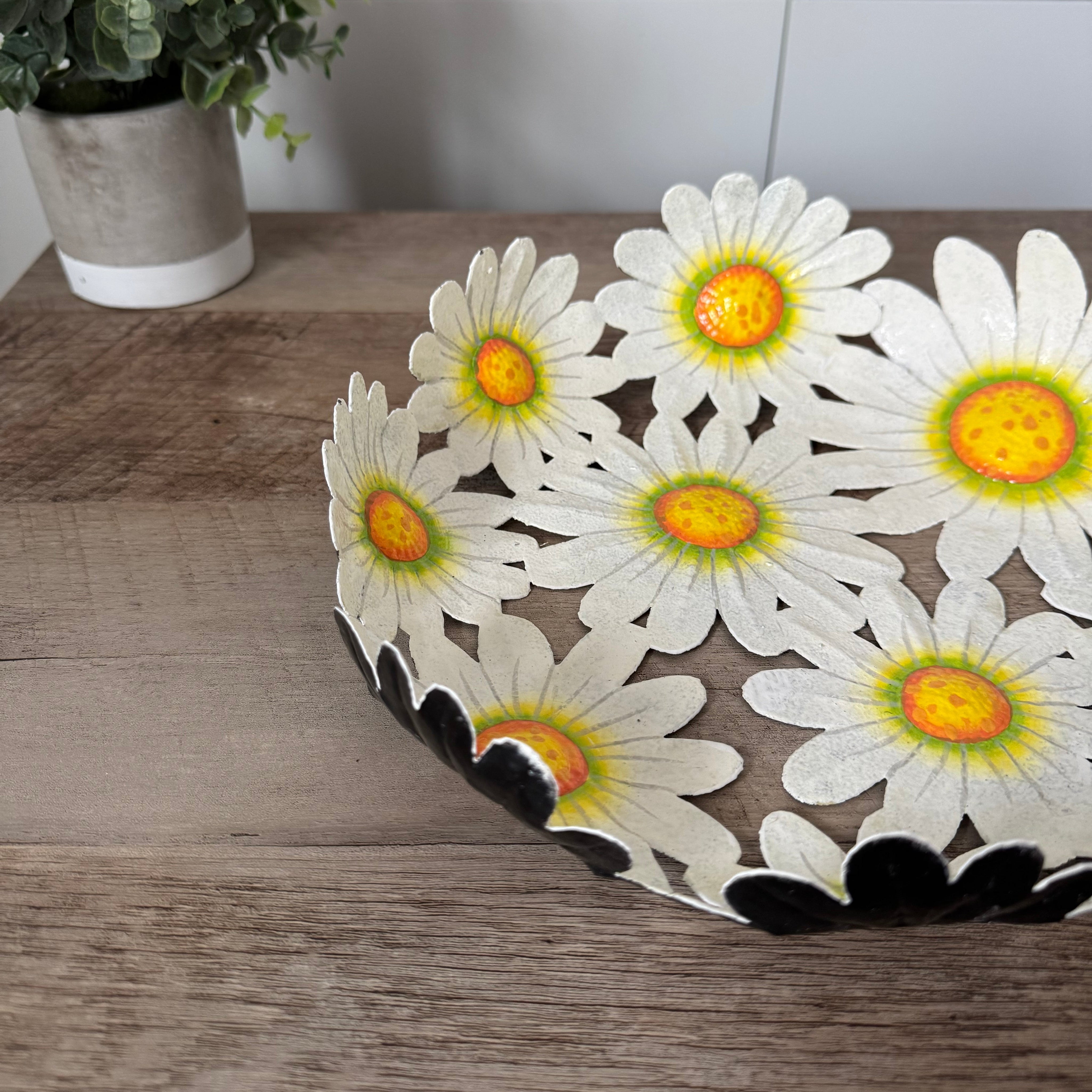 Metal Daisy Bowl