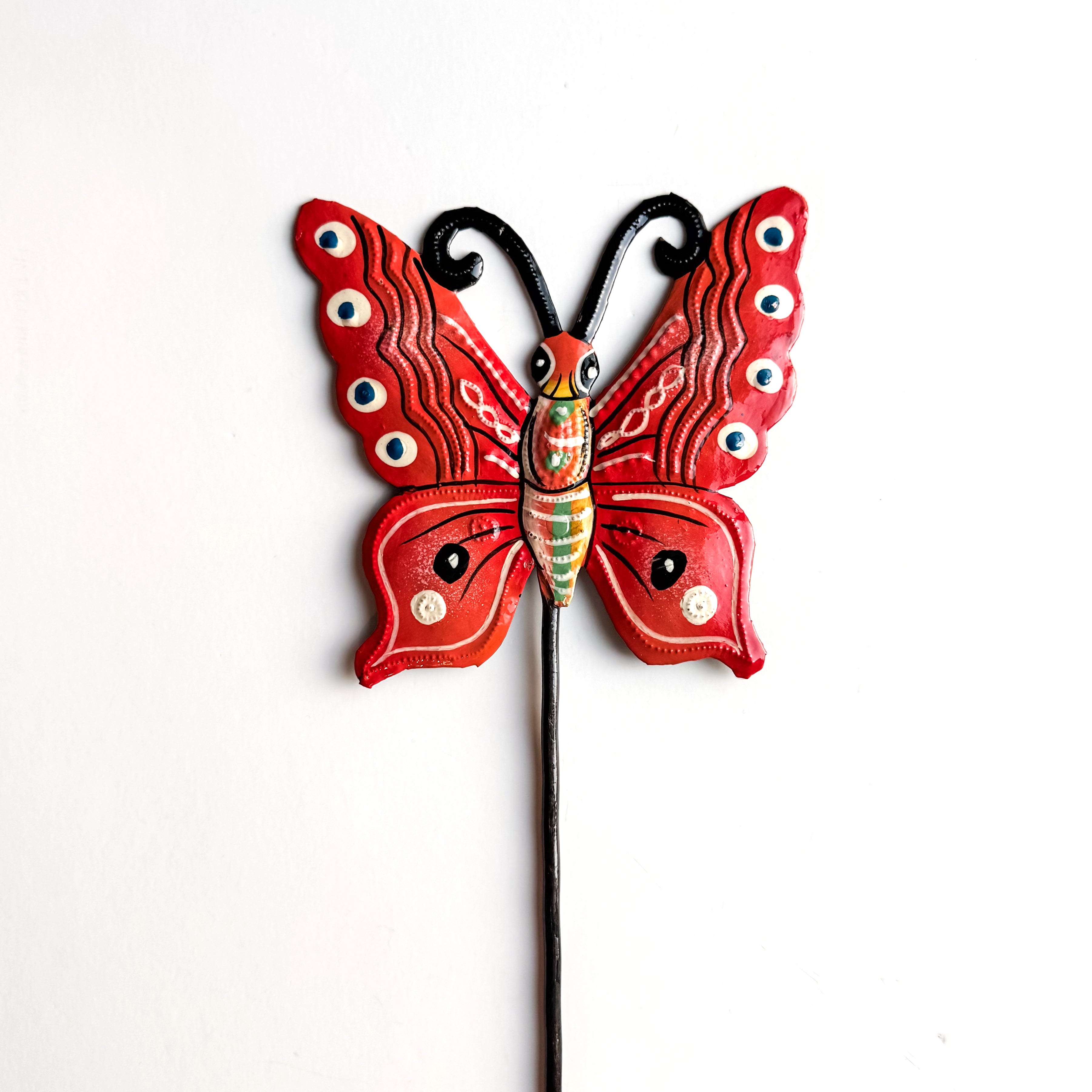 Oil Drum Butterfly Plant Stake