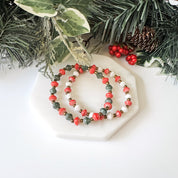 Christmas Paper Bead Bracelet