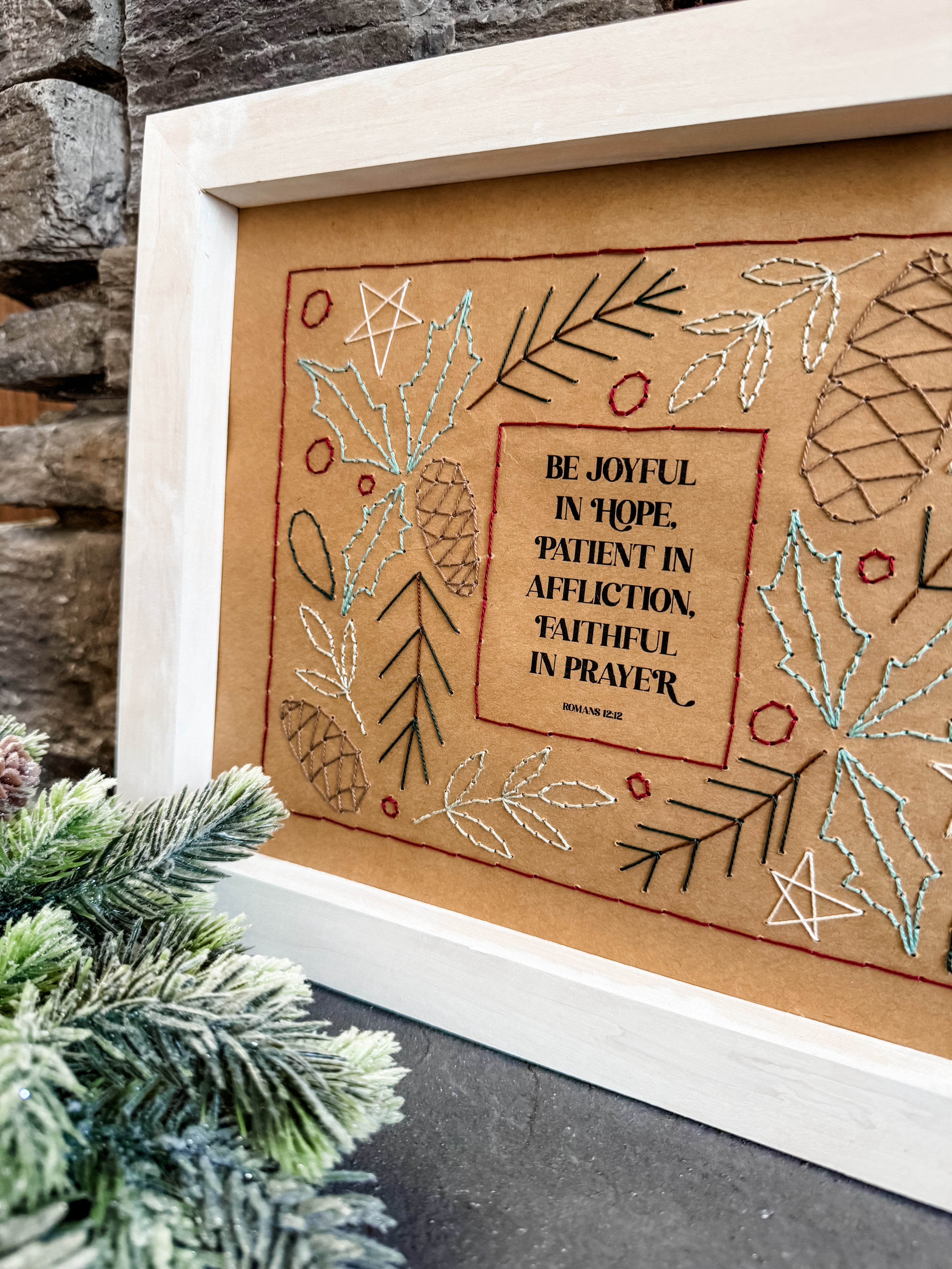 Joyful in Hope Stitched Wall Art - FMSCMarketplace.org